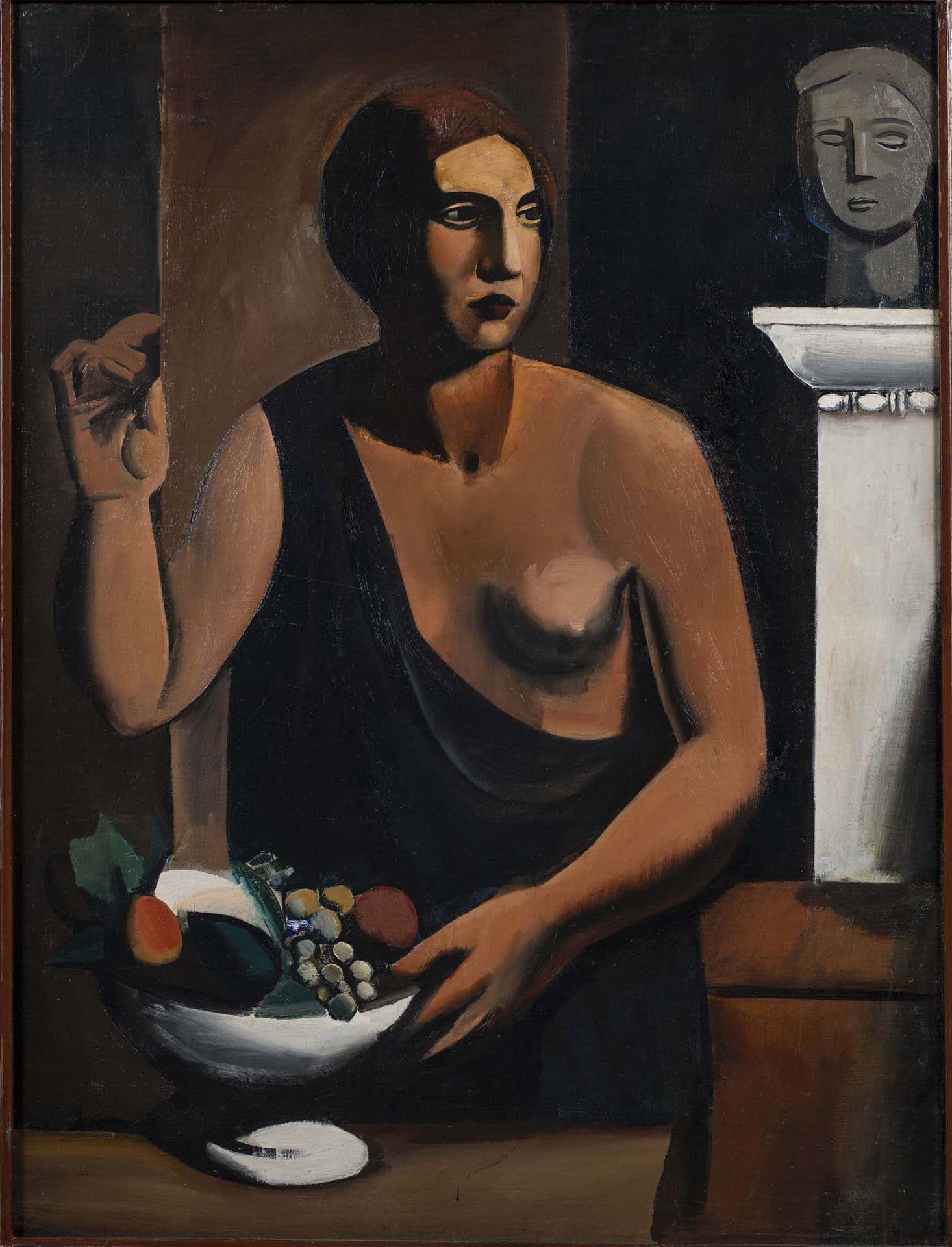 Mario Sironi - Nudo con fruttiera (Venere) - 1923 - Olio su tela - Acquisto da privato, Torino, 1959 