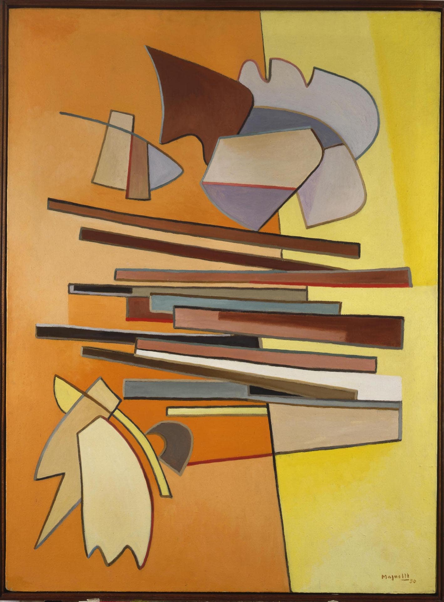 Alberto Magnelli - Lumière inondante - 1950 - Olio su tela - Acquisto dalla Galleria Martano, Torino, 1969