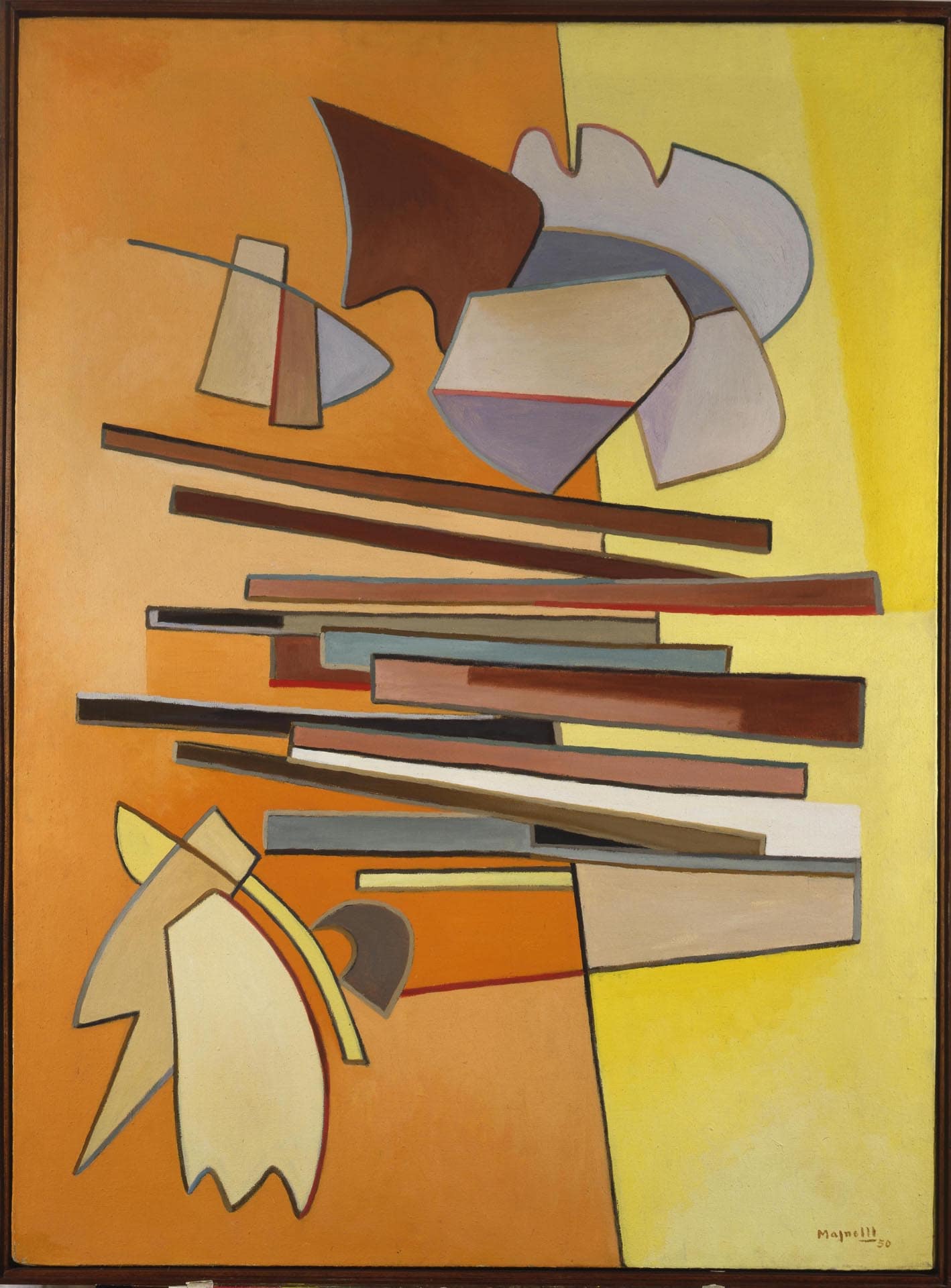 Alberto Magnelli - Lumière inondante - 1950 - Olio su tela - Acquisto dalla Galleria Martano, Torino, 1969