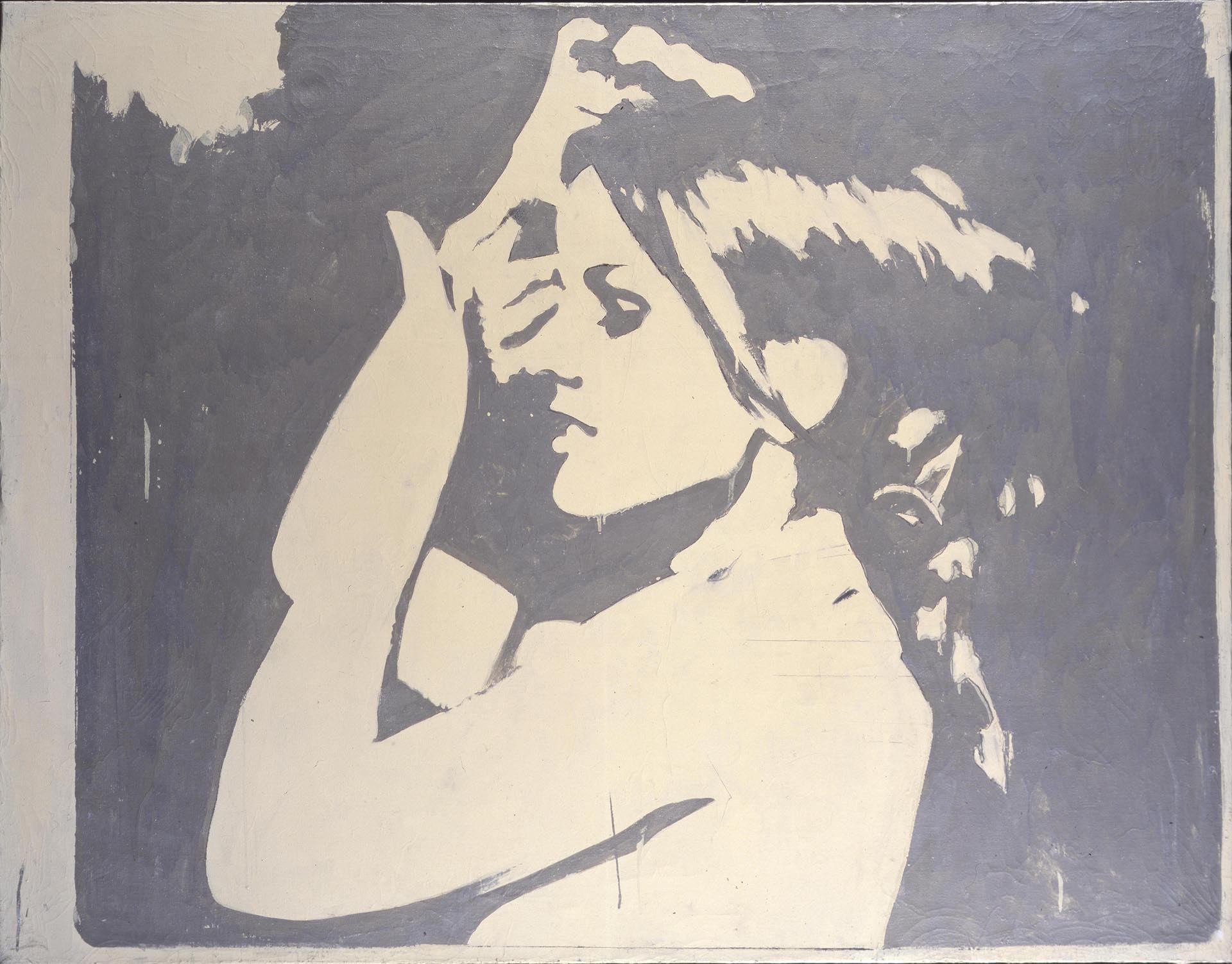 Giosetta Fioroni - La ragazza della TV - 1964 - Smalto su tela - Dono dell’artista per il Museo Sperimentale, Roma, 1967