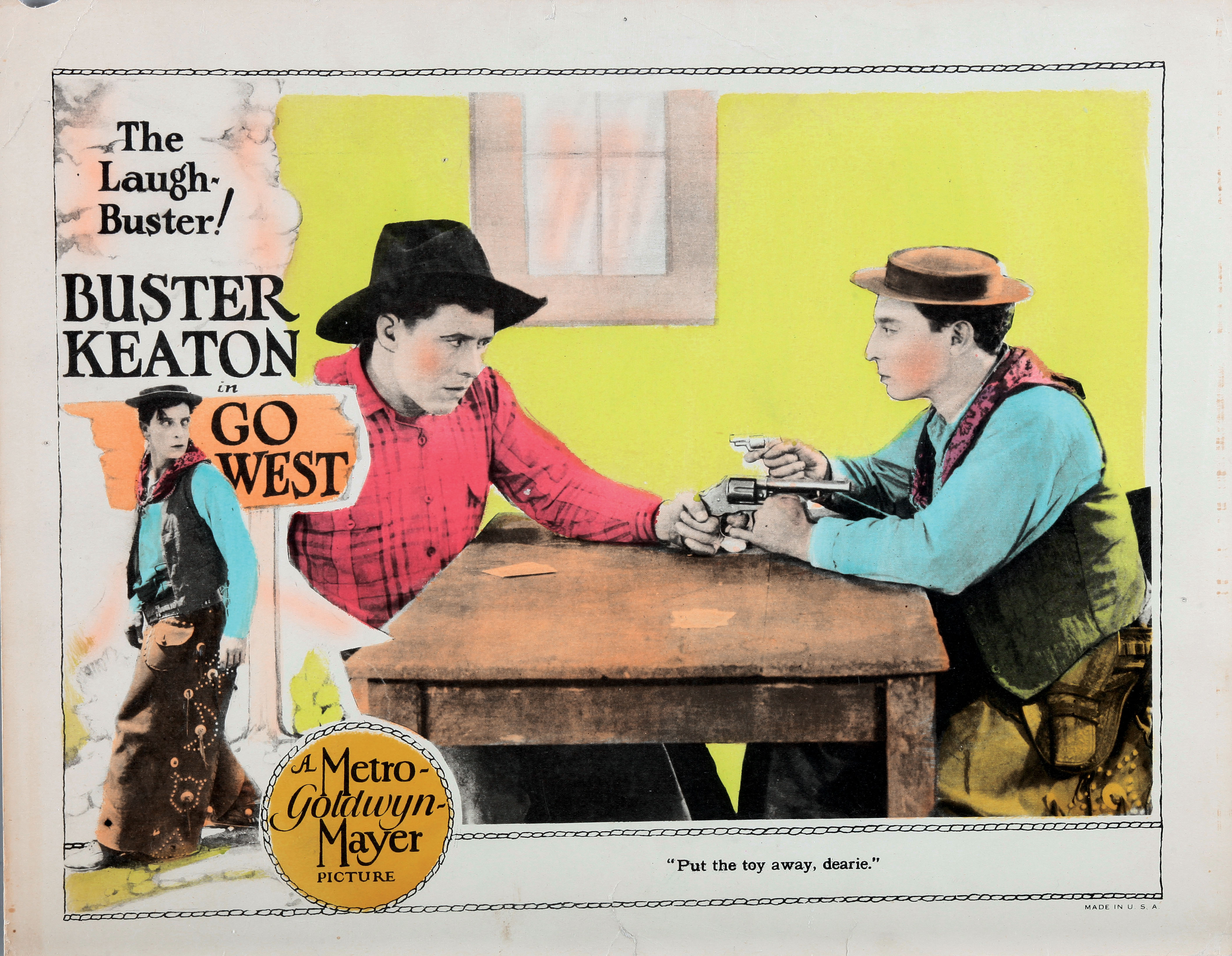 Il manifesto colorato del film del 1925 Go West