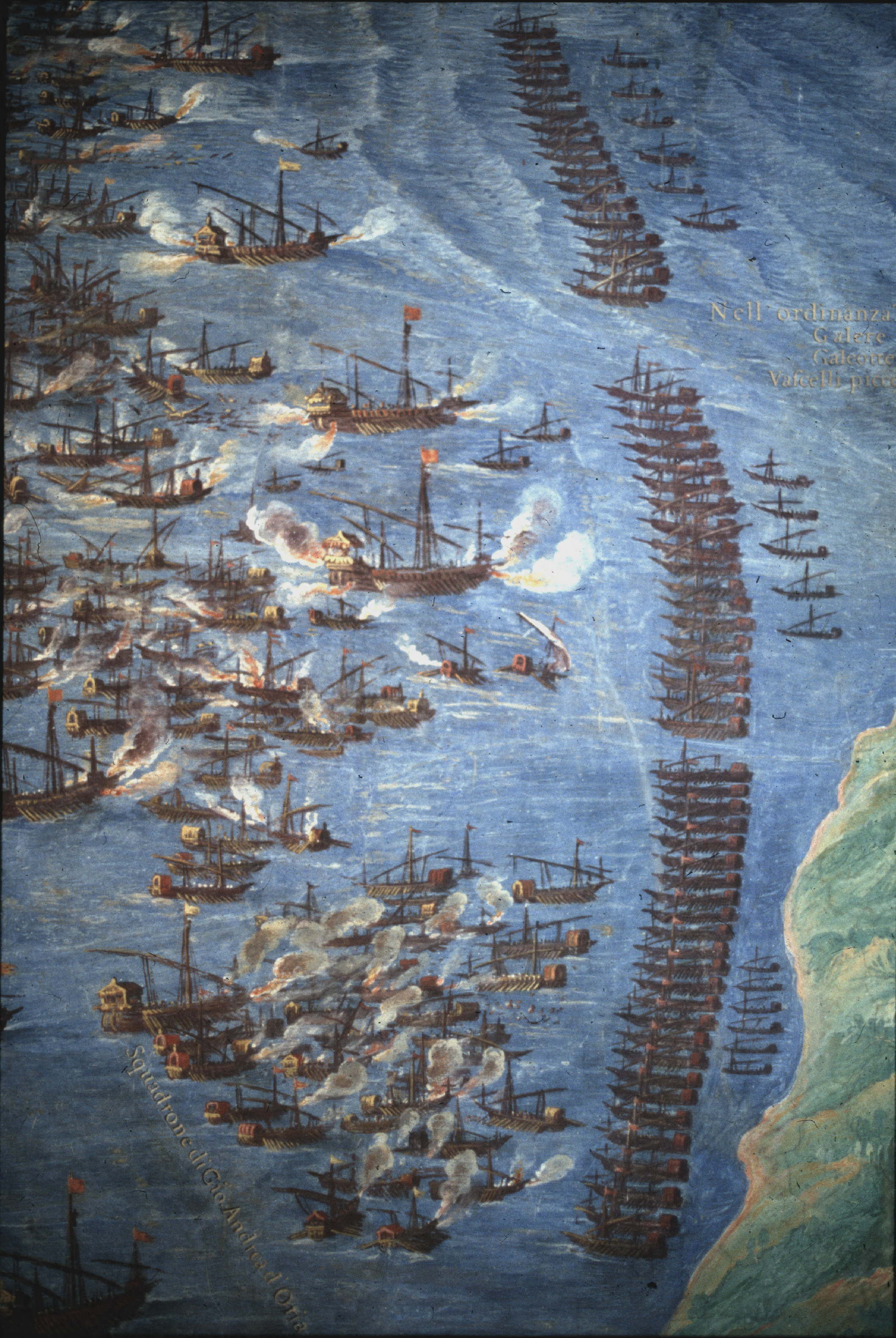 La battaglia di Lepanto in un affresco di Girolamo Danti conservato al Vaticano
