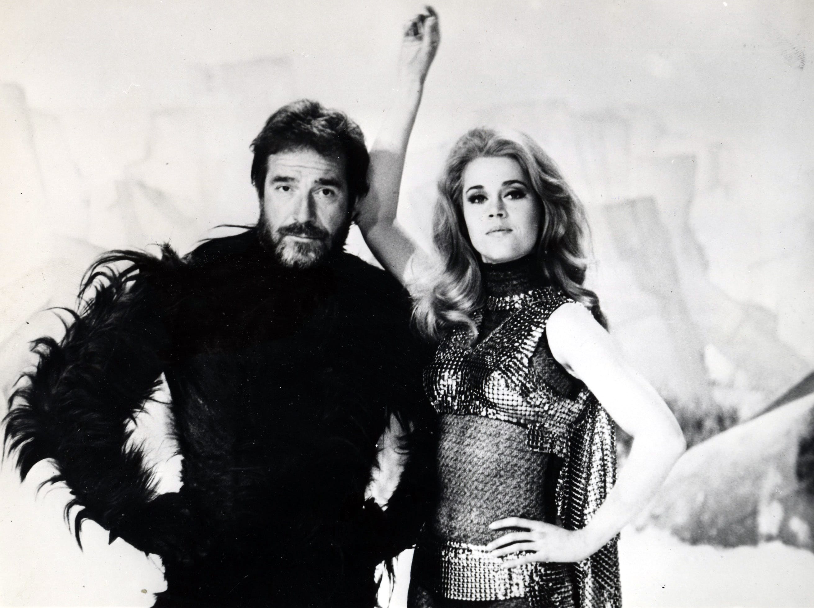 Con Jane Fonda in Barbarella, 1968