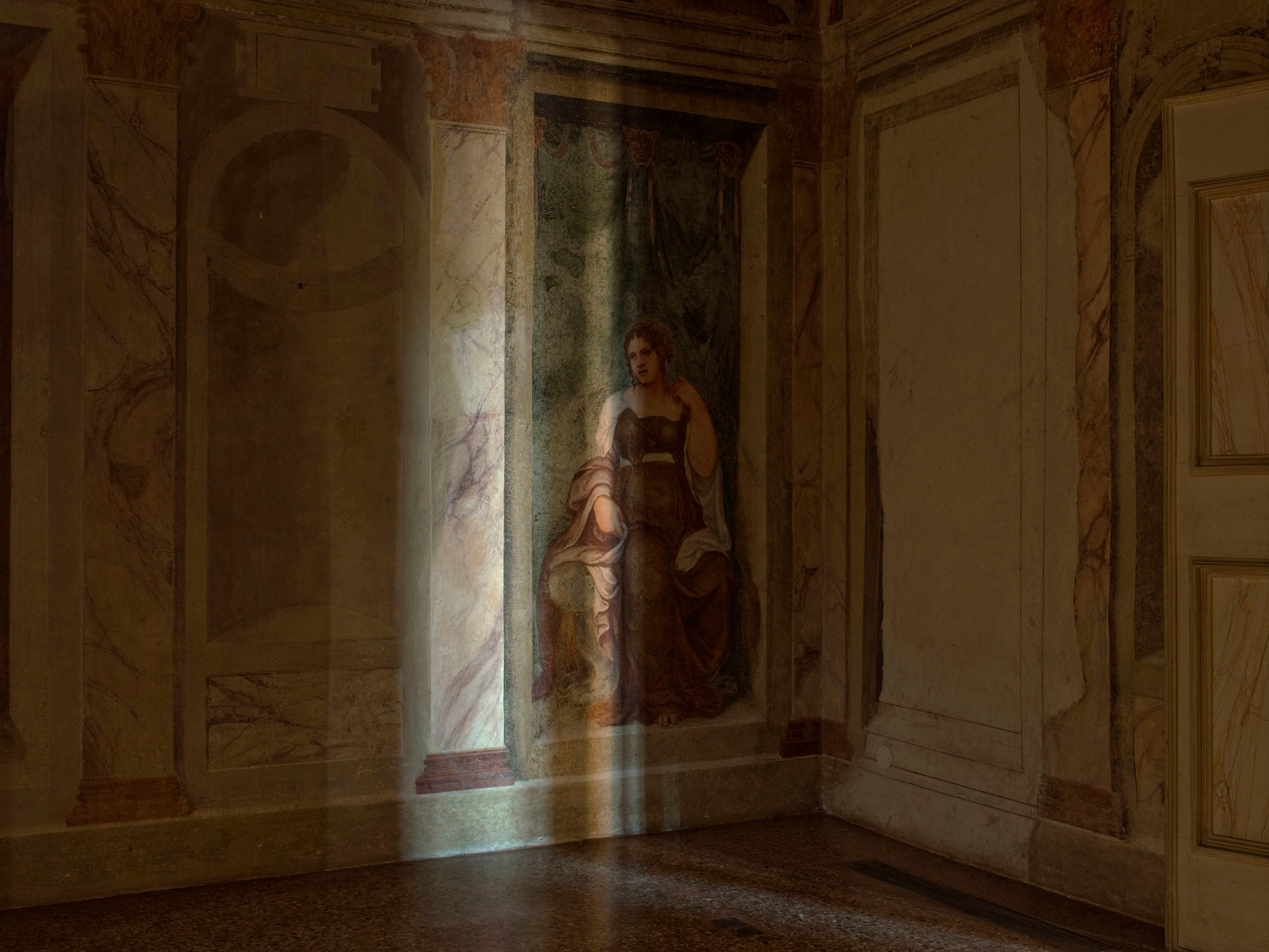 Villa dei Vescovi, Luvigliano di Torreglia, Padova. Interno, Sala delle Figure all'antica 