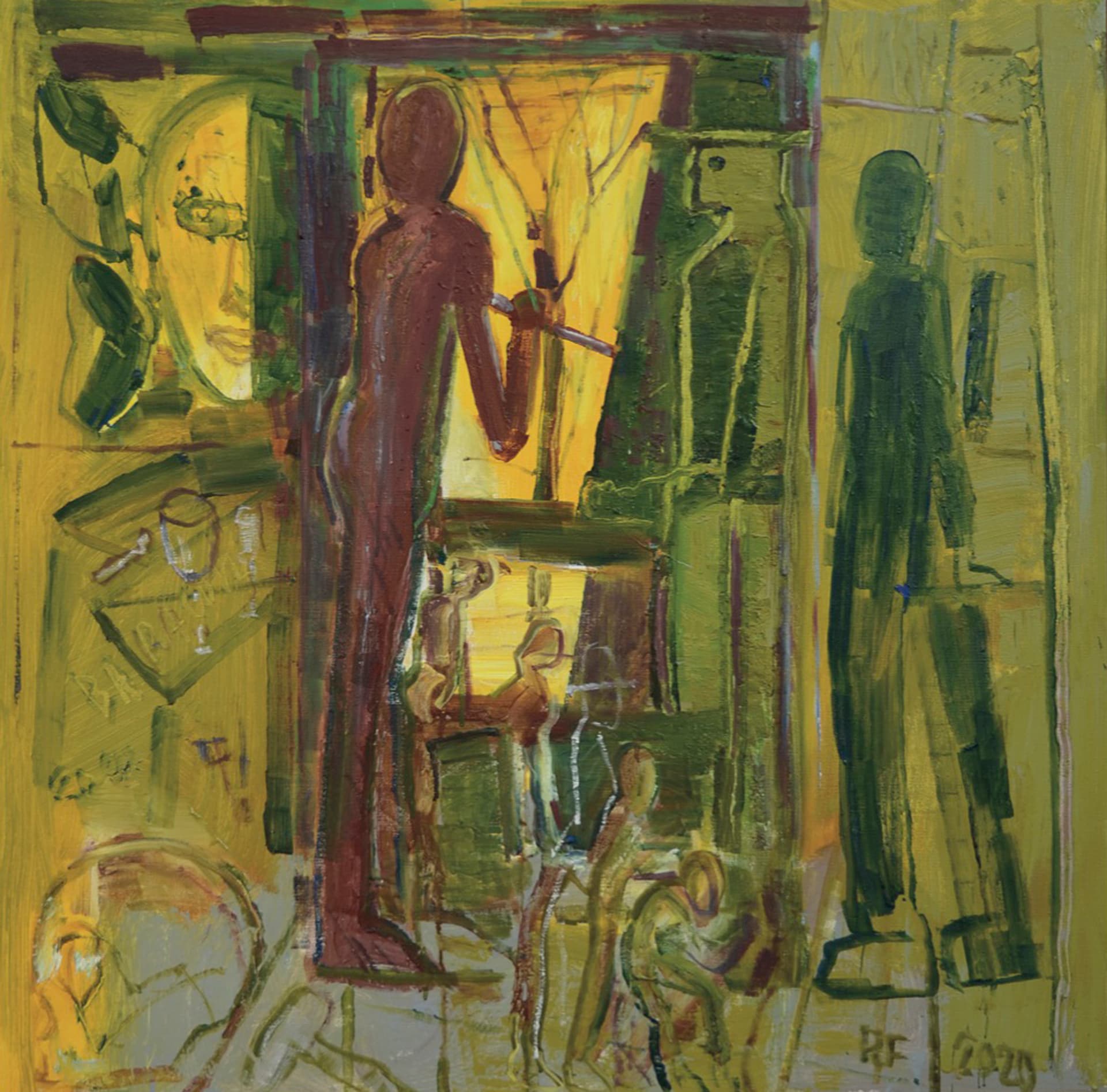 Luce Gialla - Marzo 2020 - olio su tela - cm 70 x 70