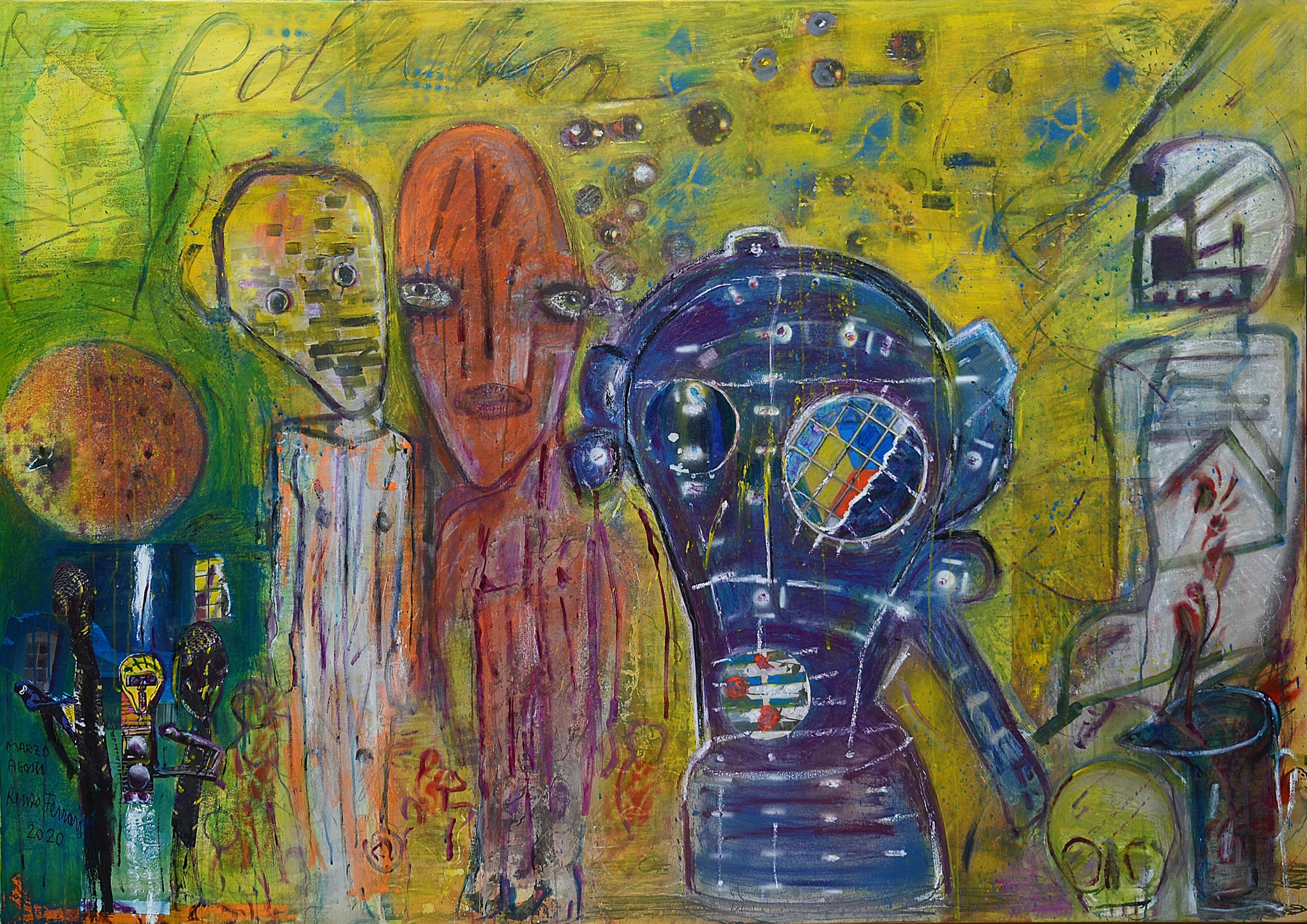 Pollution - Marzo/Agosto 2020 - olio su tela - cm 142,5 x 200 