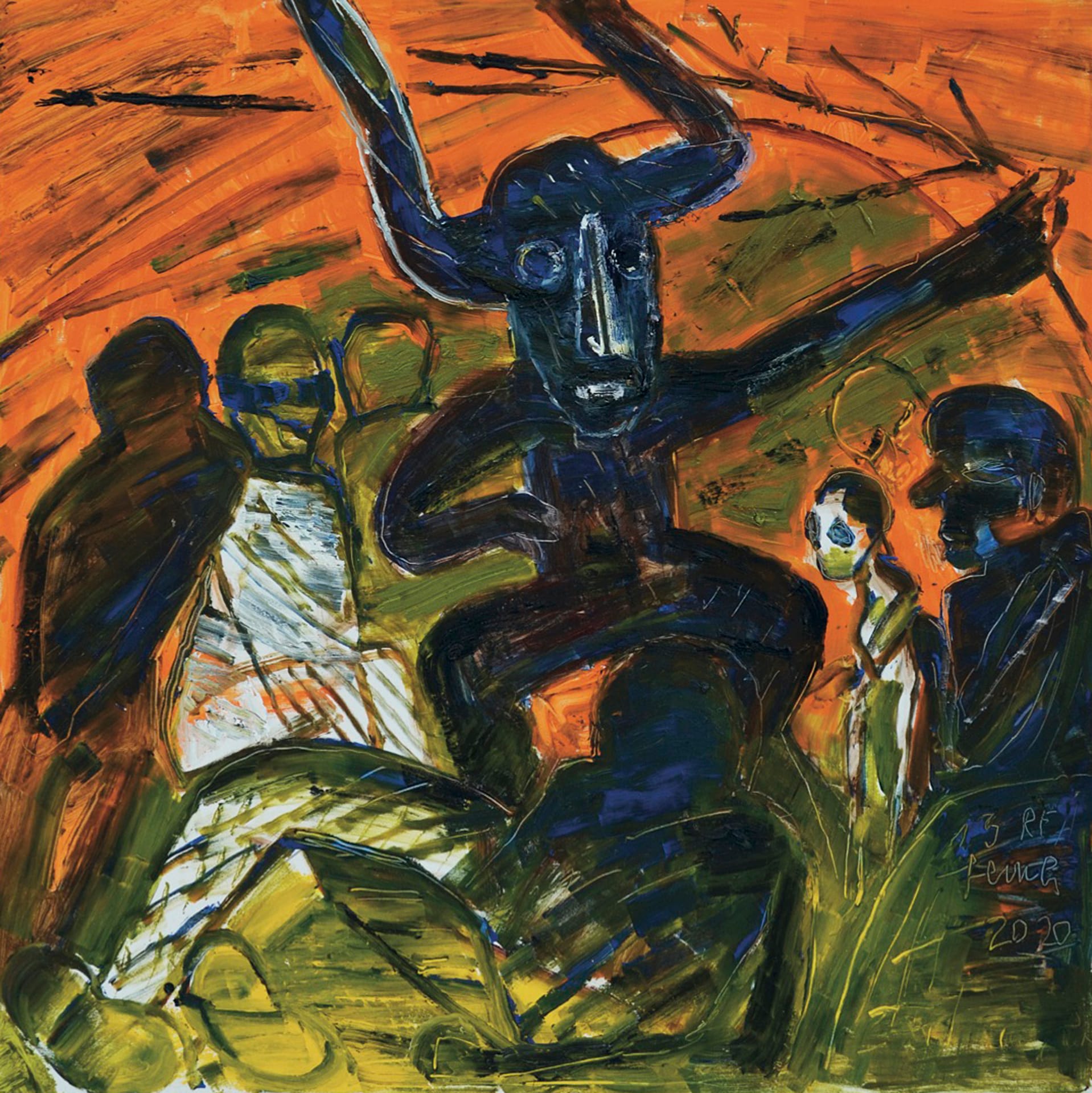 Sabbat e Devil - Marzo 2020 - olio su tavola - cm 50 x 50