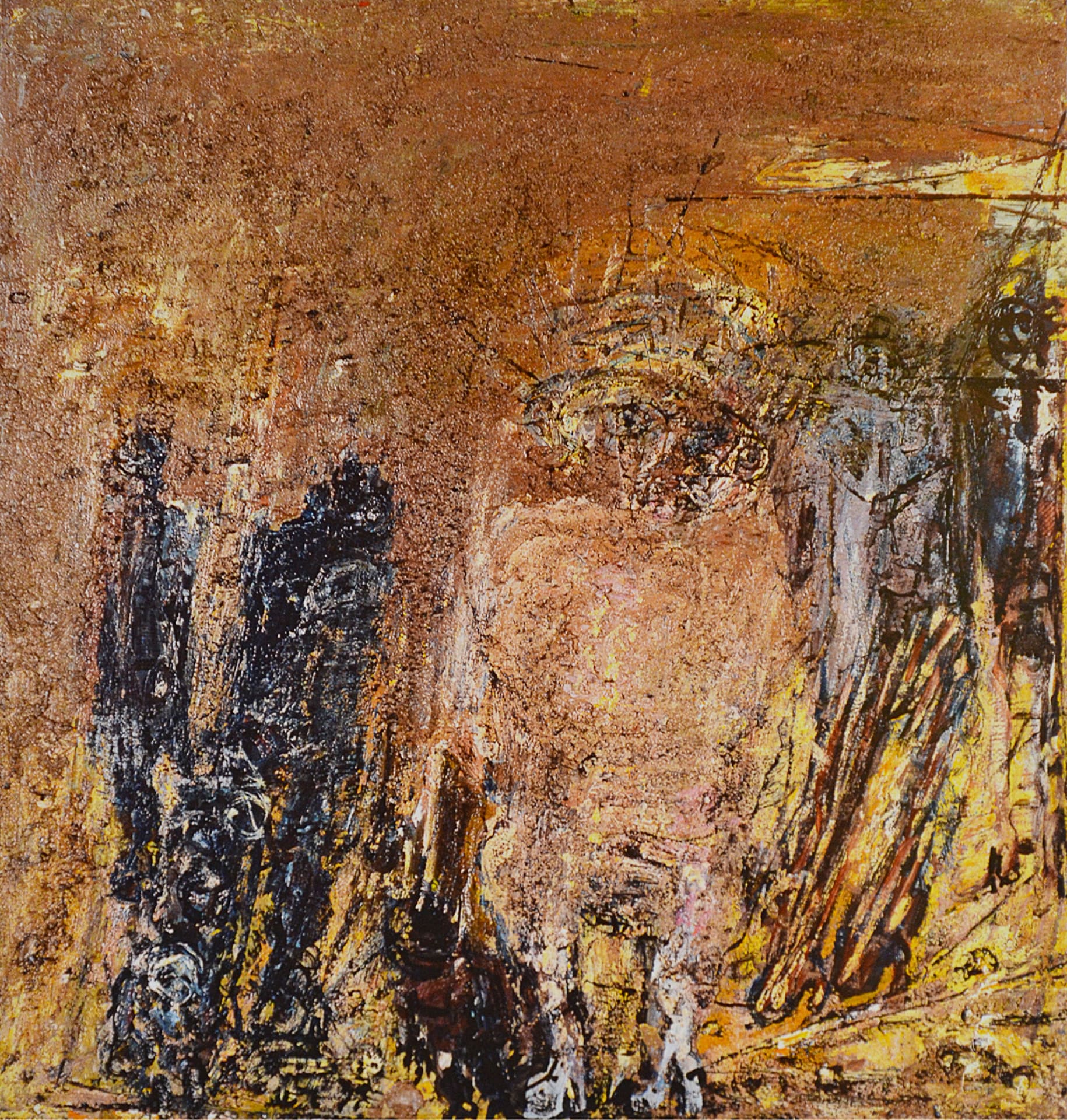 Nel territorio - 1979 - olio su tela - cm 49 x 52,5