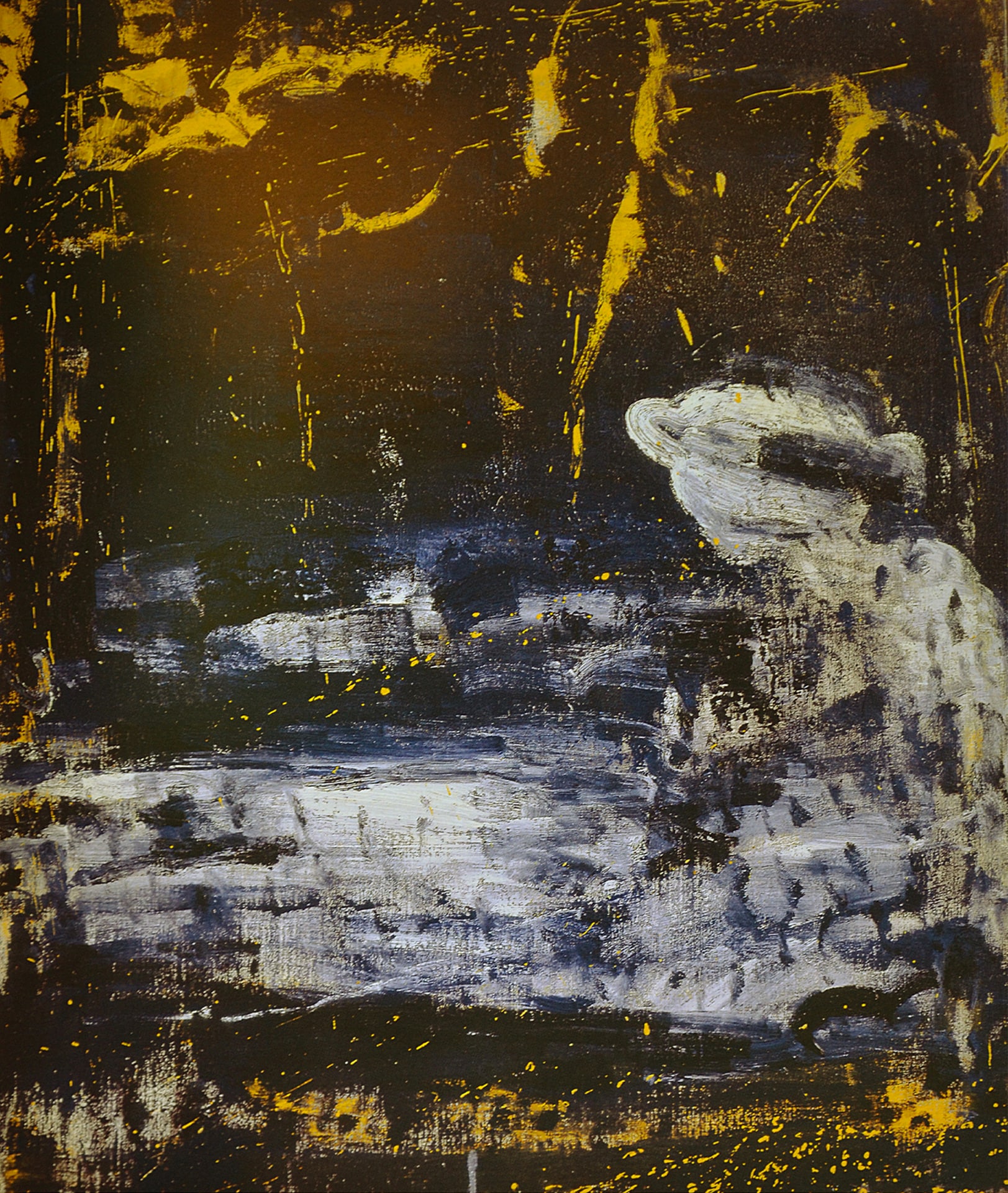 Figura della pioggia - 1985/1988 - olio su tela - cm 100 x 83 - Museo civico Villa dei Cedri, Bellinzona - Cronologia seguente al 1985