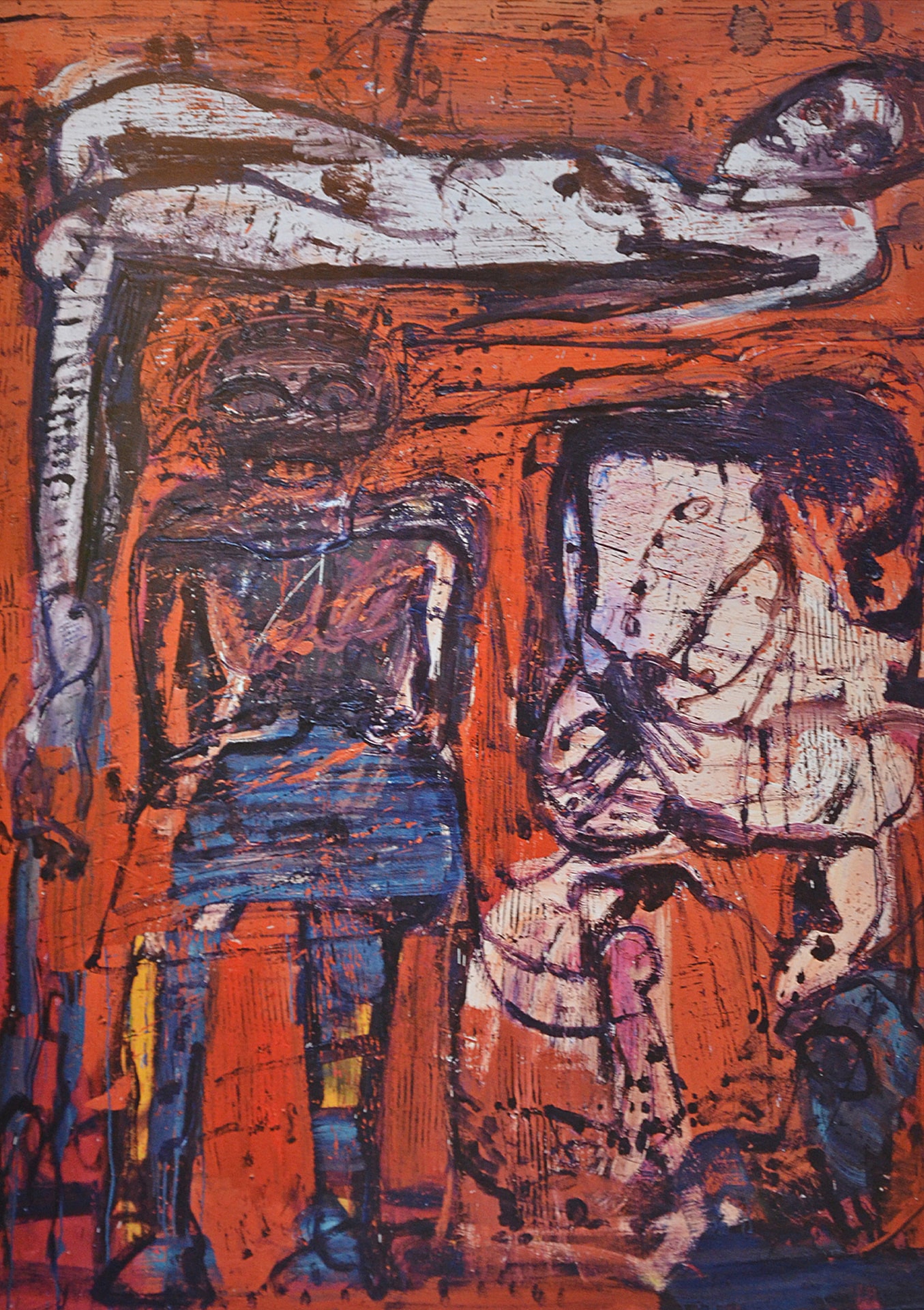 Wild contact, after NY - 1996 - olio su tela - cm 180 x 130 - Museo d’arte Mendrisio