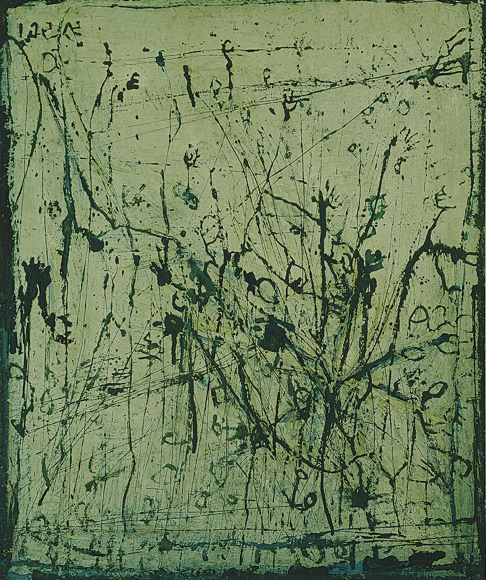 Movimento d’erbe - 1962 - olio su tela - cm 55 x 45 - Museo civico Villa dei Cedri, Bellinzona