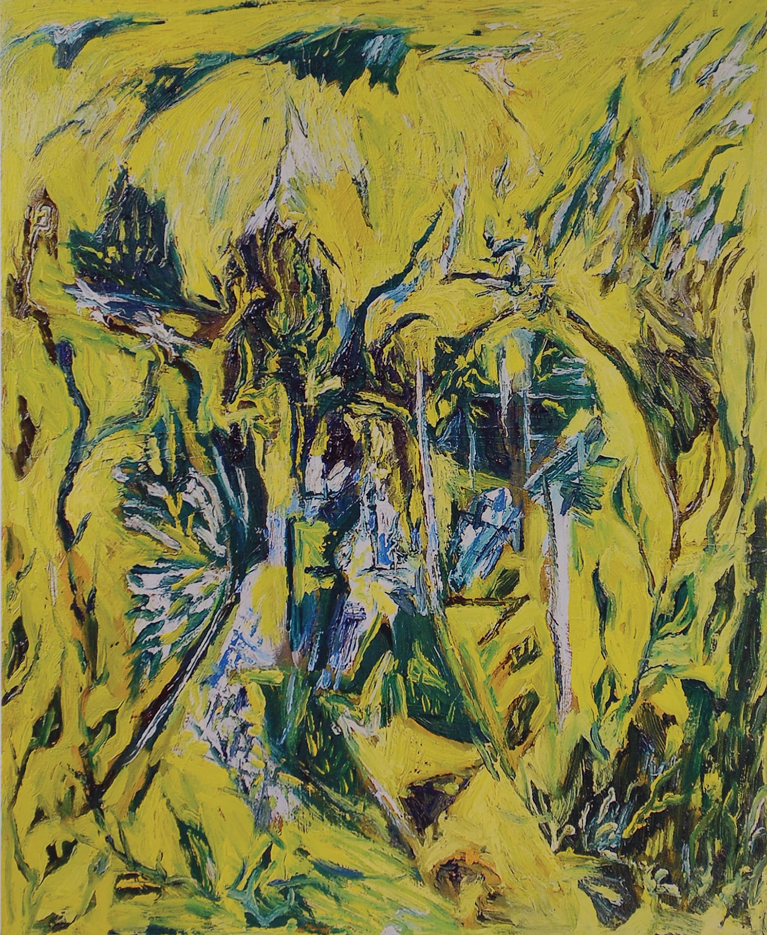 Paesaggio giallo - 1964 - olio su tela - cm 60 x 50 - Collezione privata, Milano
