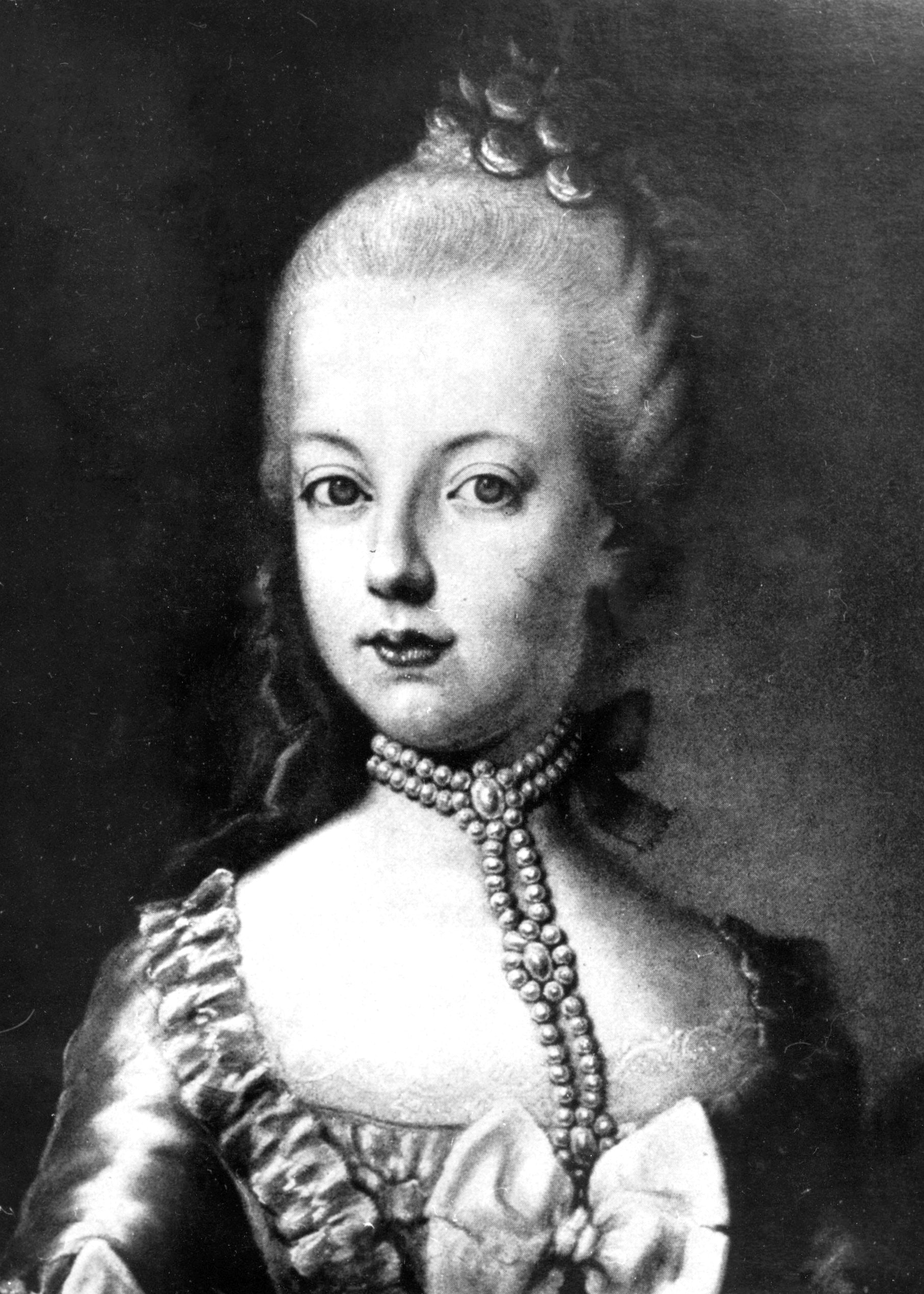 Maria Antonietta, sorella di Maria Teresa d'Austria e moglie di Luigi XVI, re di Francia al momento della Rivoluzione del 1789