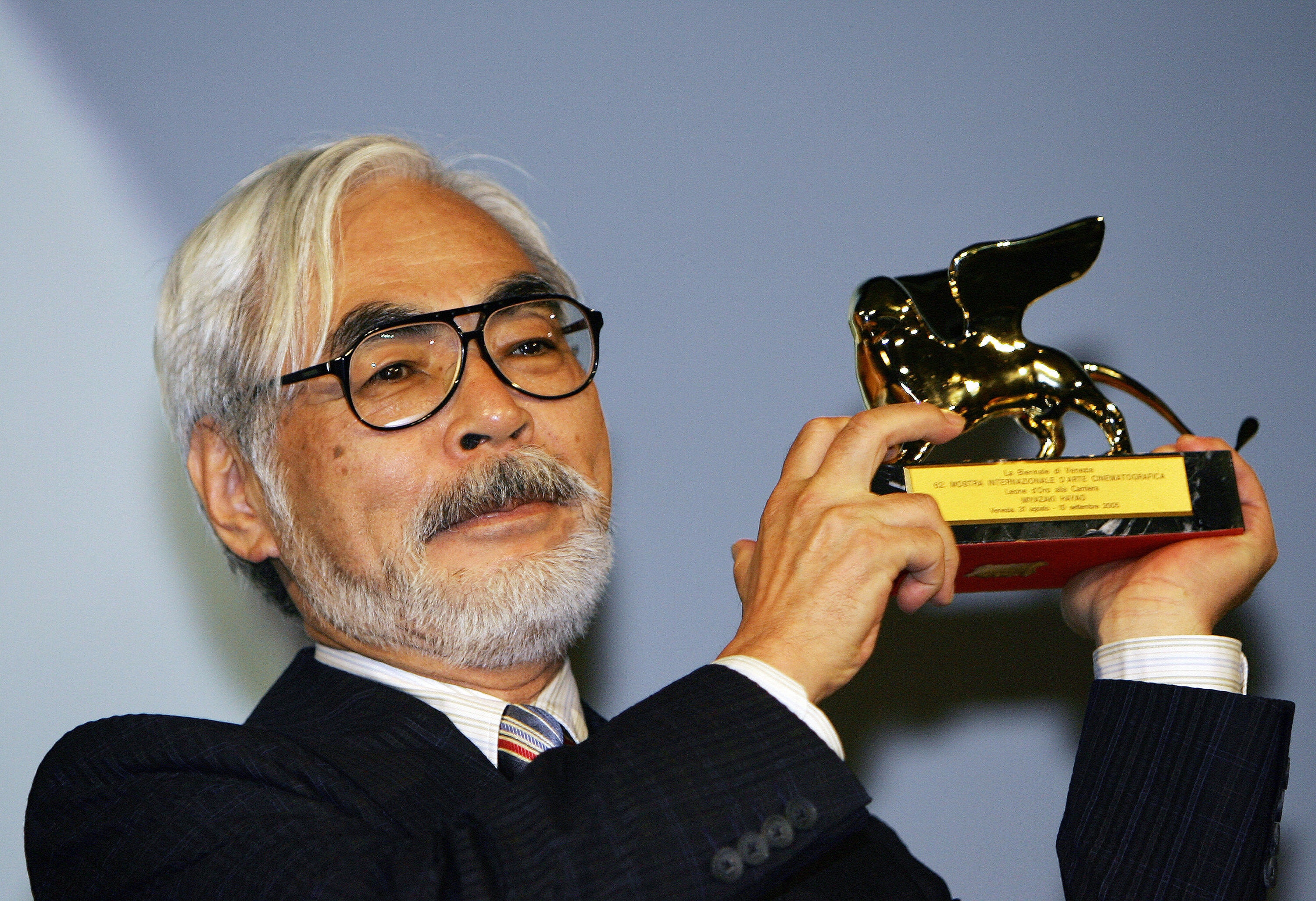 Miyazaki nel 2005 a Venezia, Leone d'oro alla carriera