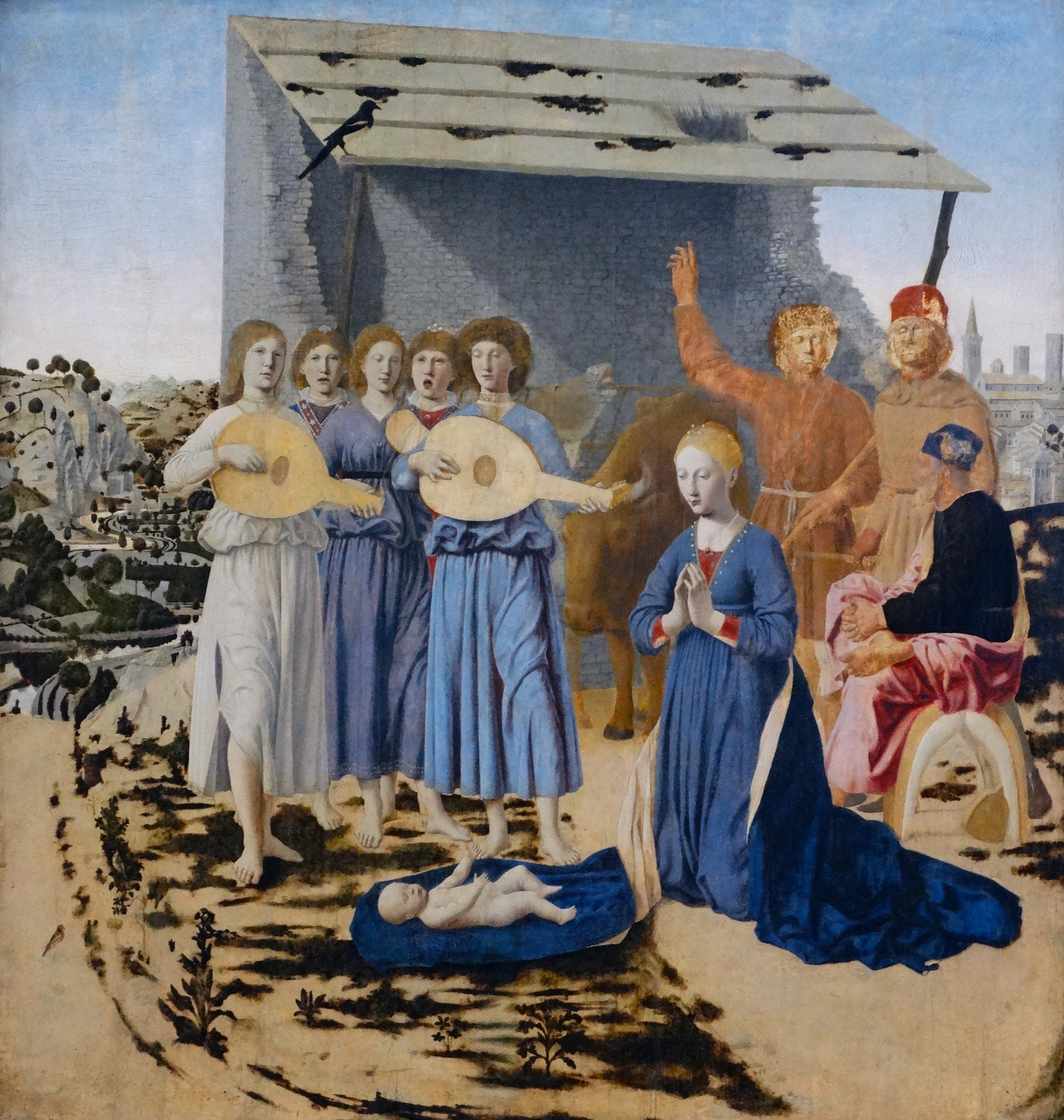 Natività, Piero della Francesca, 1470-1475, olio su tavola, 124,4x122,6 cm. National Gallery, Londra. Credito: Photo12/Ann Ronan Picture Library/contrasto