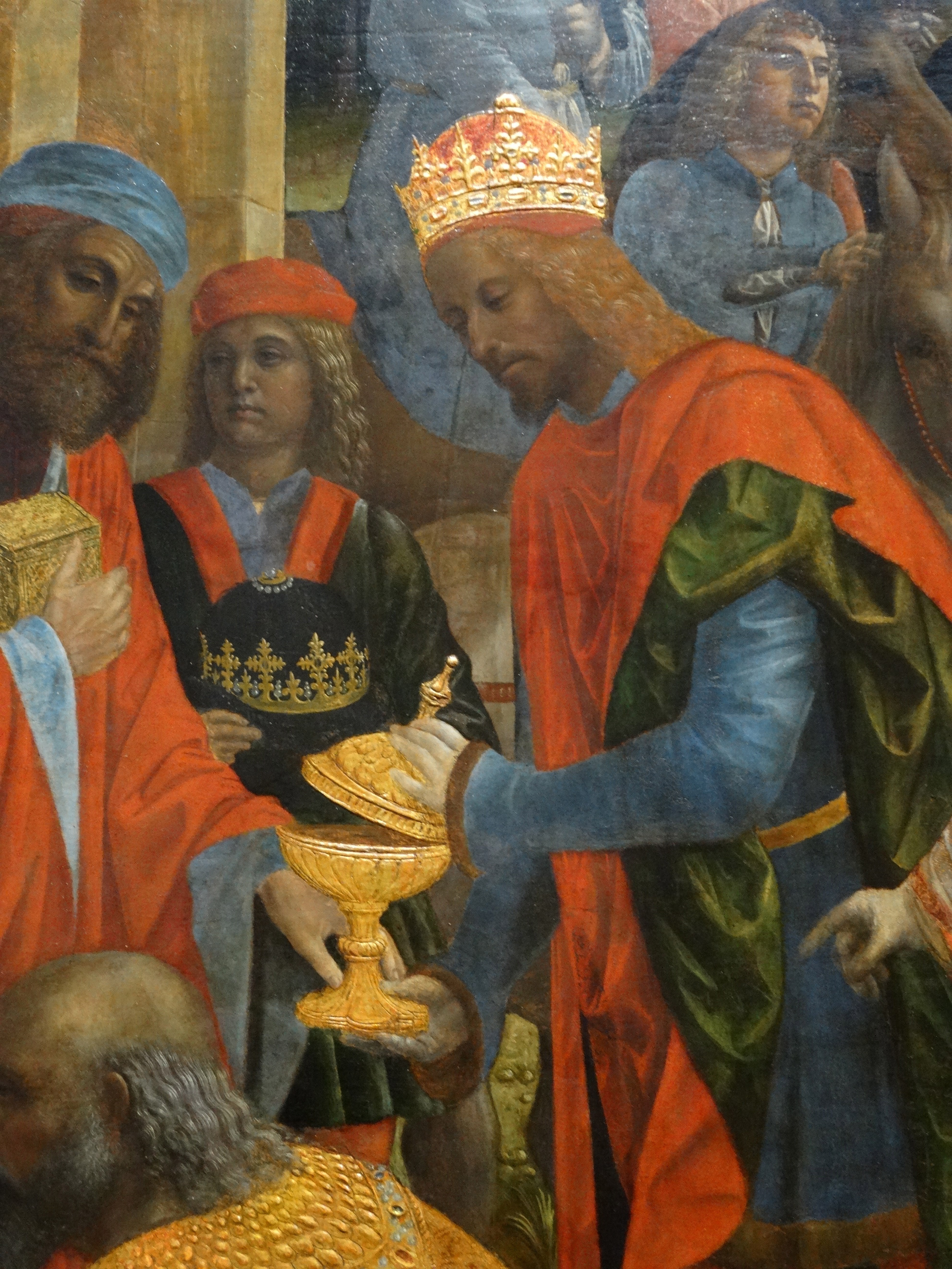 Adorazione dei Re Magi (dettaglio), Vincenzo Foppa, 1490-1510 circa, tavola, cm 238.8 × 210.8. National Gallery, Londra. Credito: Photo12/Ann Ronan Picture Library/contrasto