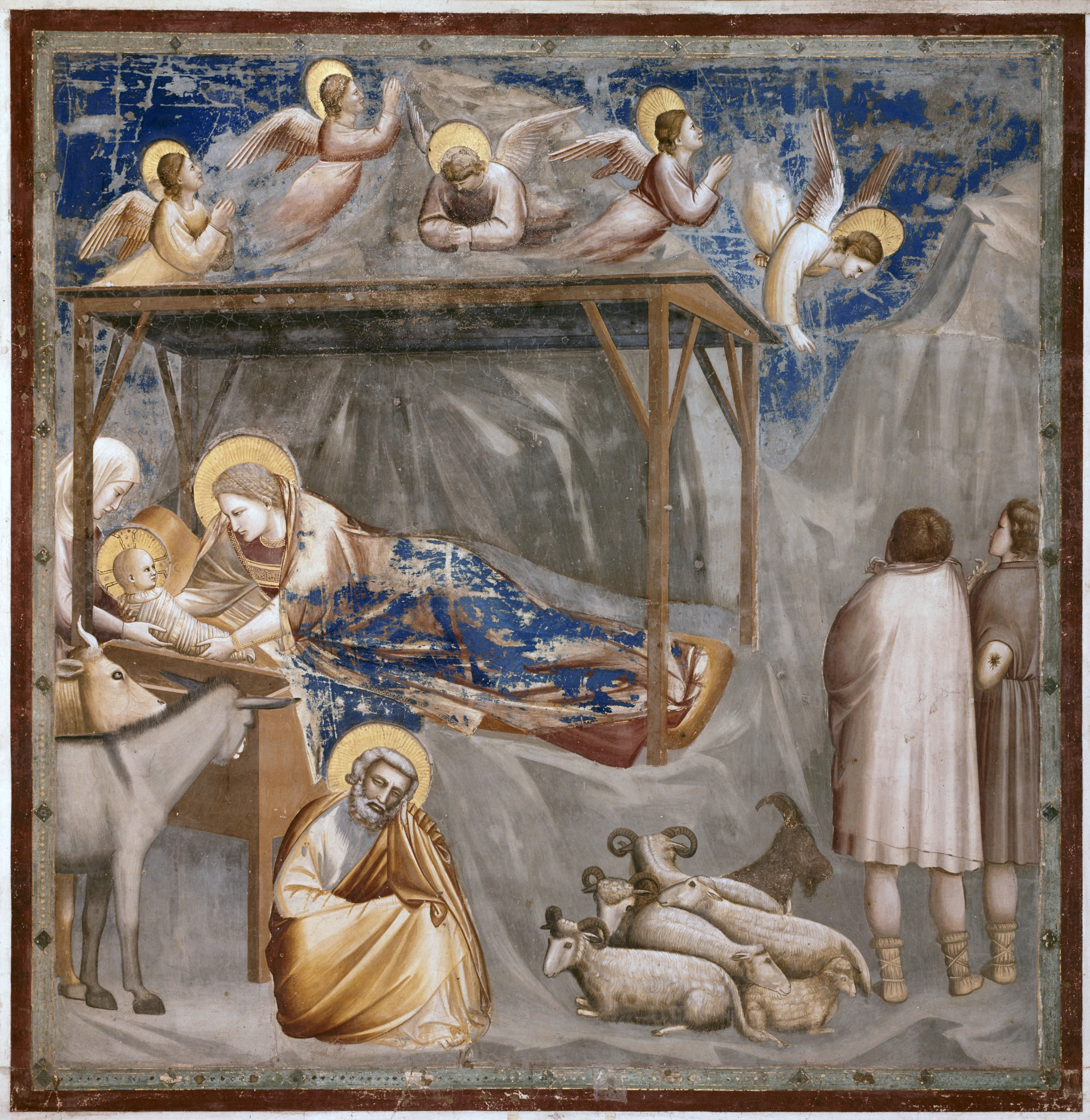 La Natività, Giotto, 1303-1305, affresco, Cappella degli Scrovegni, Padova. Credito: © Roger-Viollet/contrasto