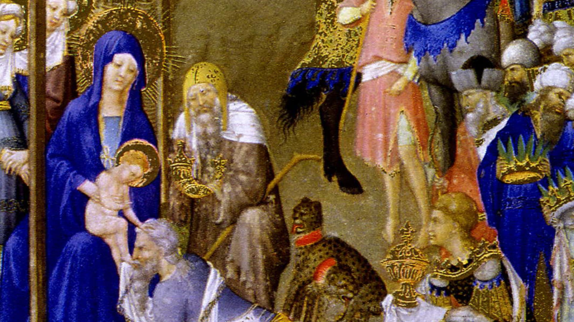 Adorazione dei Magi (dettaglio), miniatura estratta da "Très Riches Heures du duc de Berry", XV secolo, Museo Condé, Chantilly. Credito: © Roger-Viollet/contrasto
