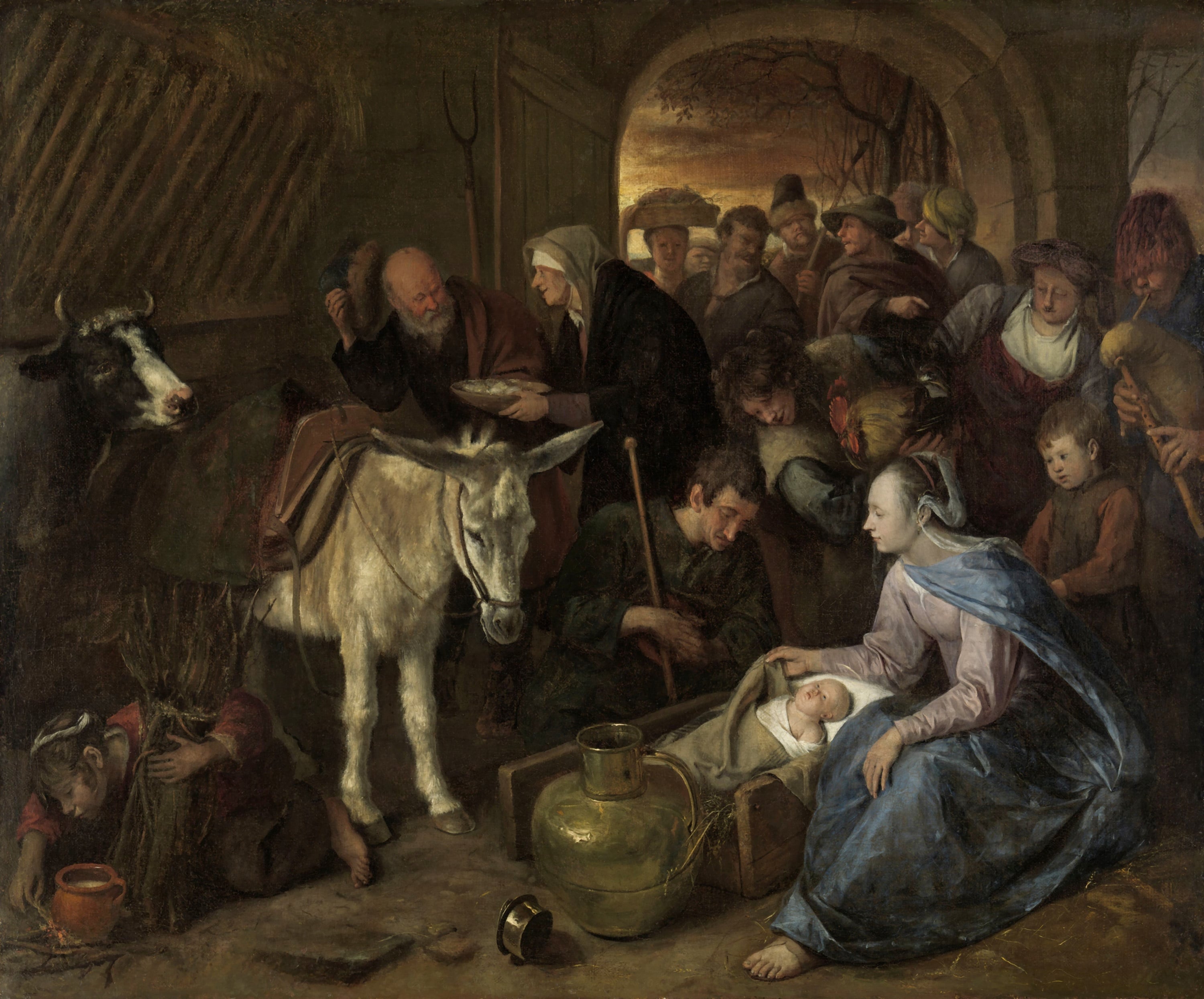 Adorazione dei pastori, Jan Steen, 1660-79 ca. olio su tela. Credito: Courtesy Everett Collection/Contrasto