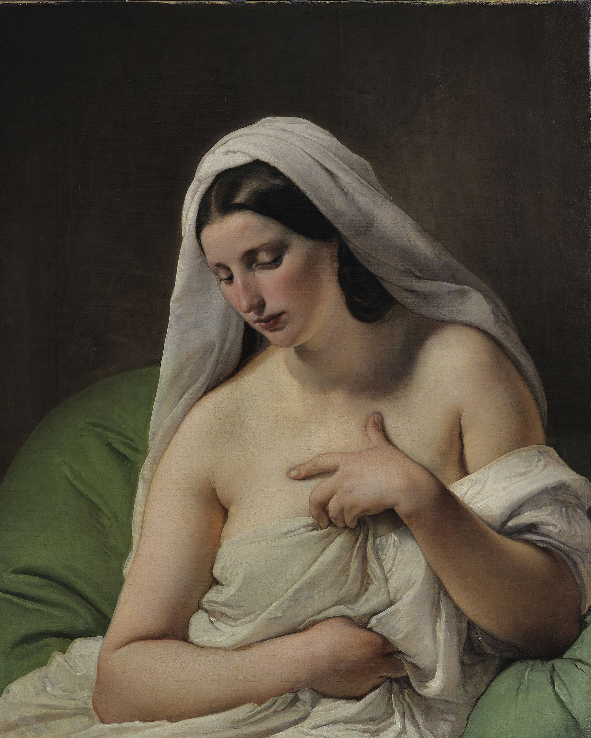 Francesco Hayez "Odalisca", 1839. Olio su tela, 80 x 64 cm. Pinacoteca di Brera, Milano.