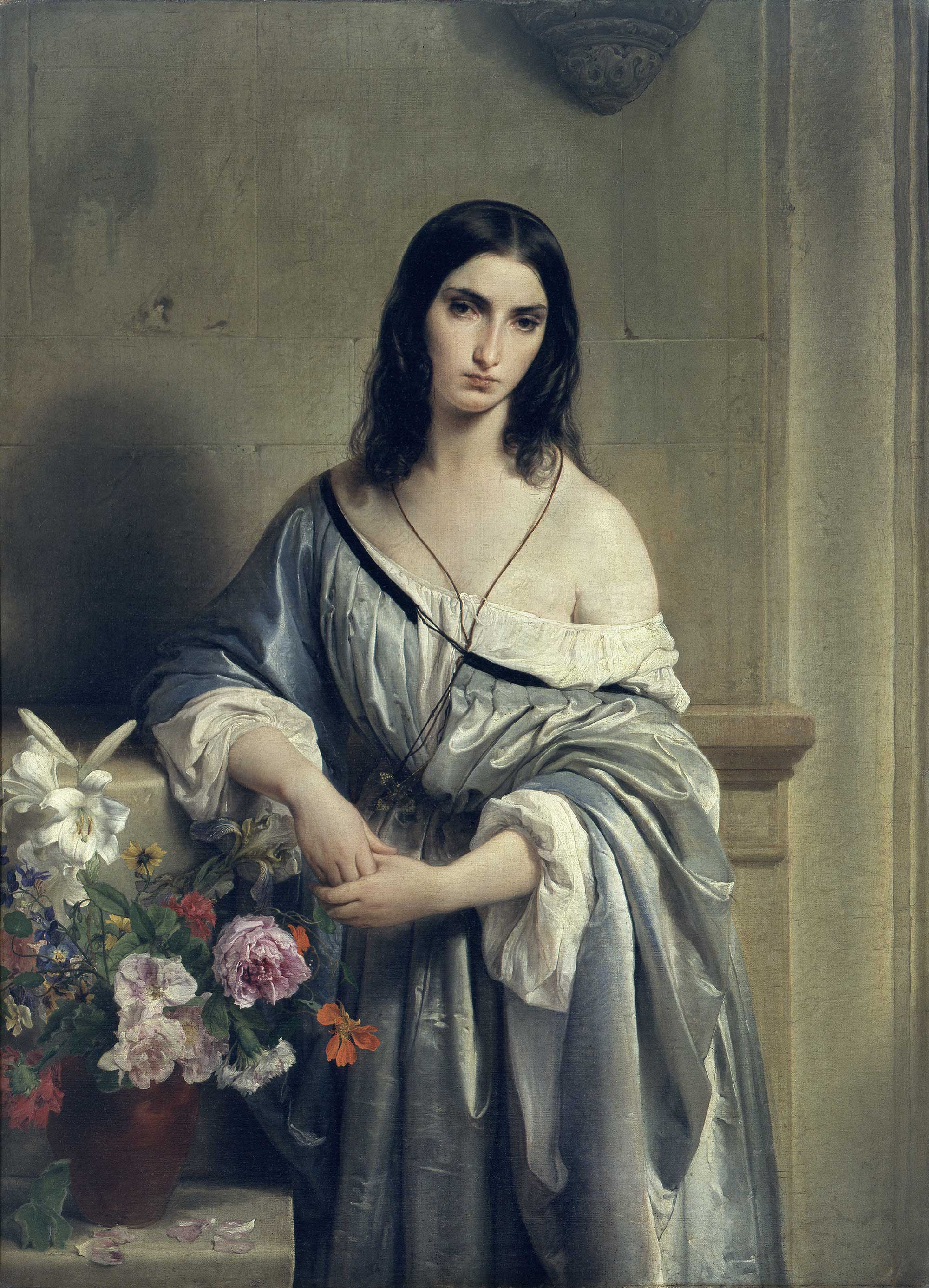 Francesco Hayez "Malinconia", 1840-1842. Olio su tela, 138 × 101 cm. Pinacoteca di Brera, Milano