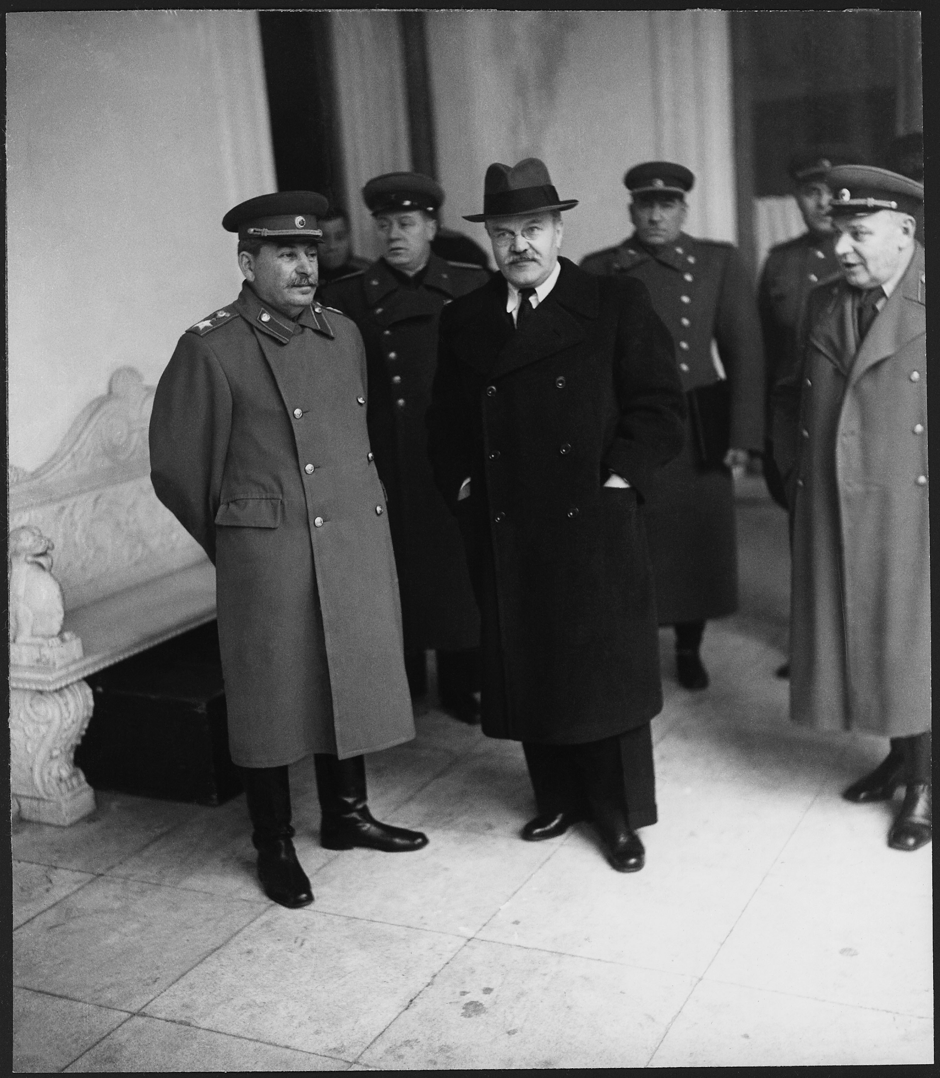 Stalin insieme al suo ministro degli esteri Molotov