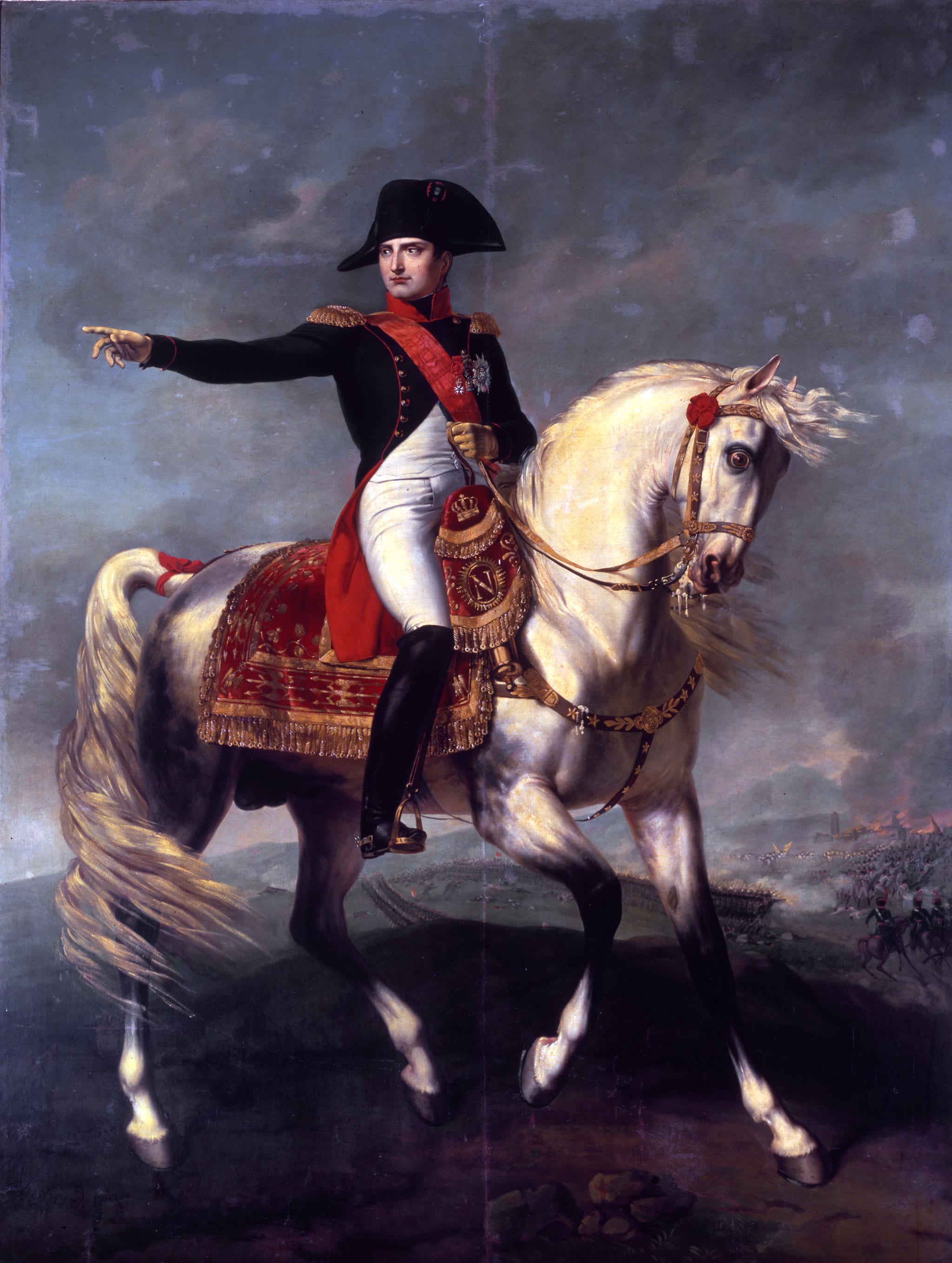 Joseph Chabord "Napoleone a cavallo sul campo di battaglia di Wagram", 1810 ca. Olio su tela, cm 293 x 224 © Sovrintendenza Capitolina - Museo Napoleonico