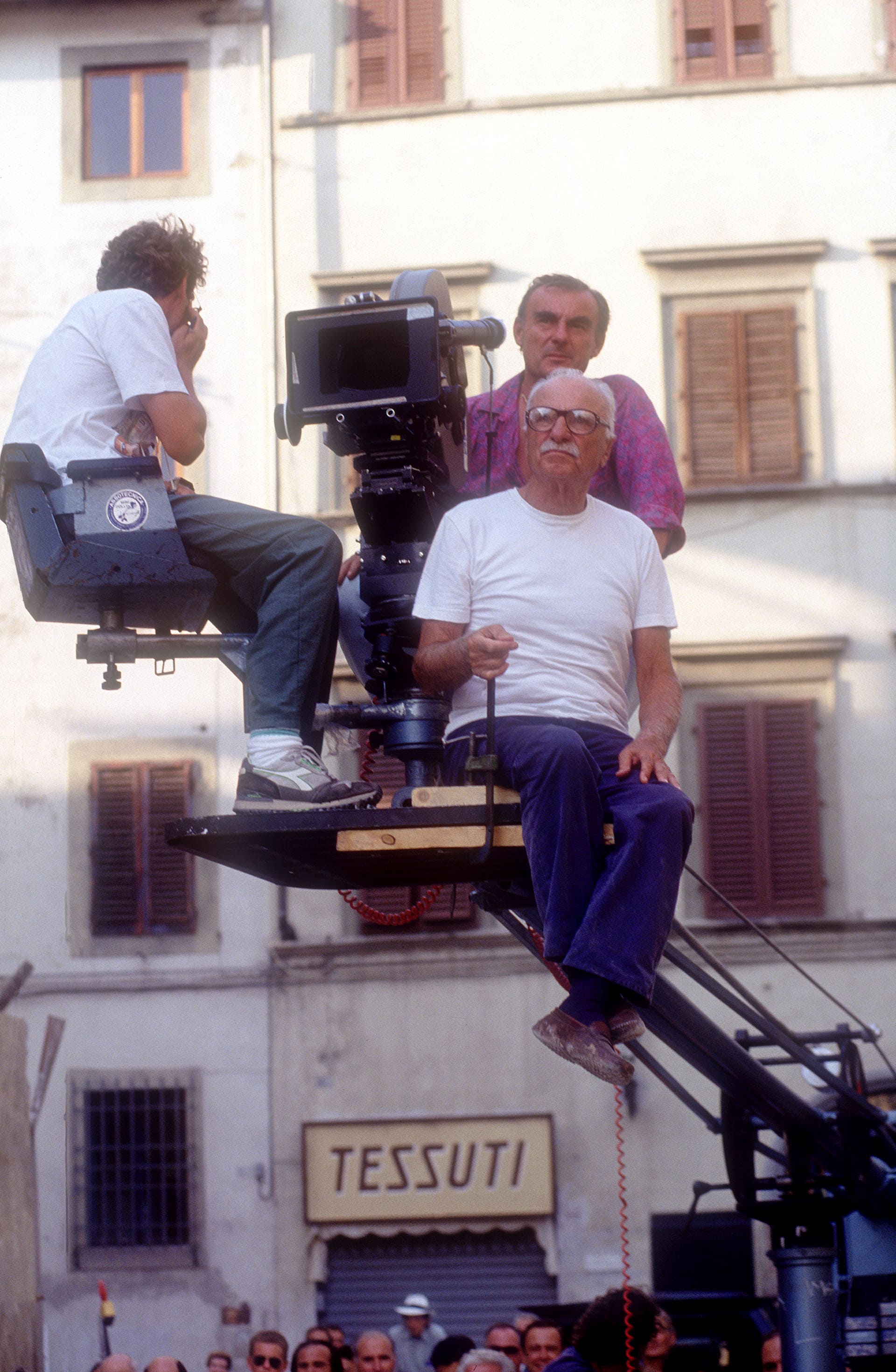 Durante le riprese del film "Cari fottutissimi amici"