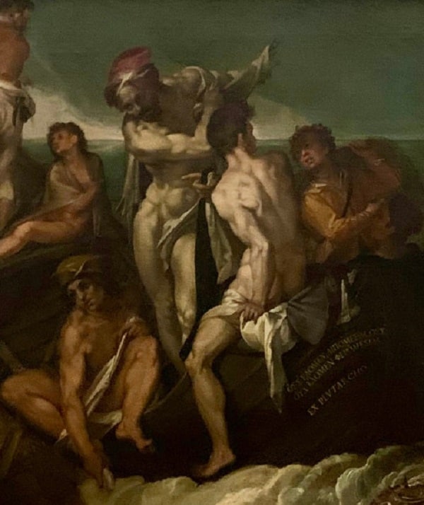 Bartolomeo Passerotti, L’Enigma di Omero, 1570-1575 ca, olio su tela, cm 120x144, dettaglio