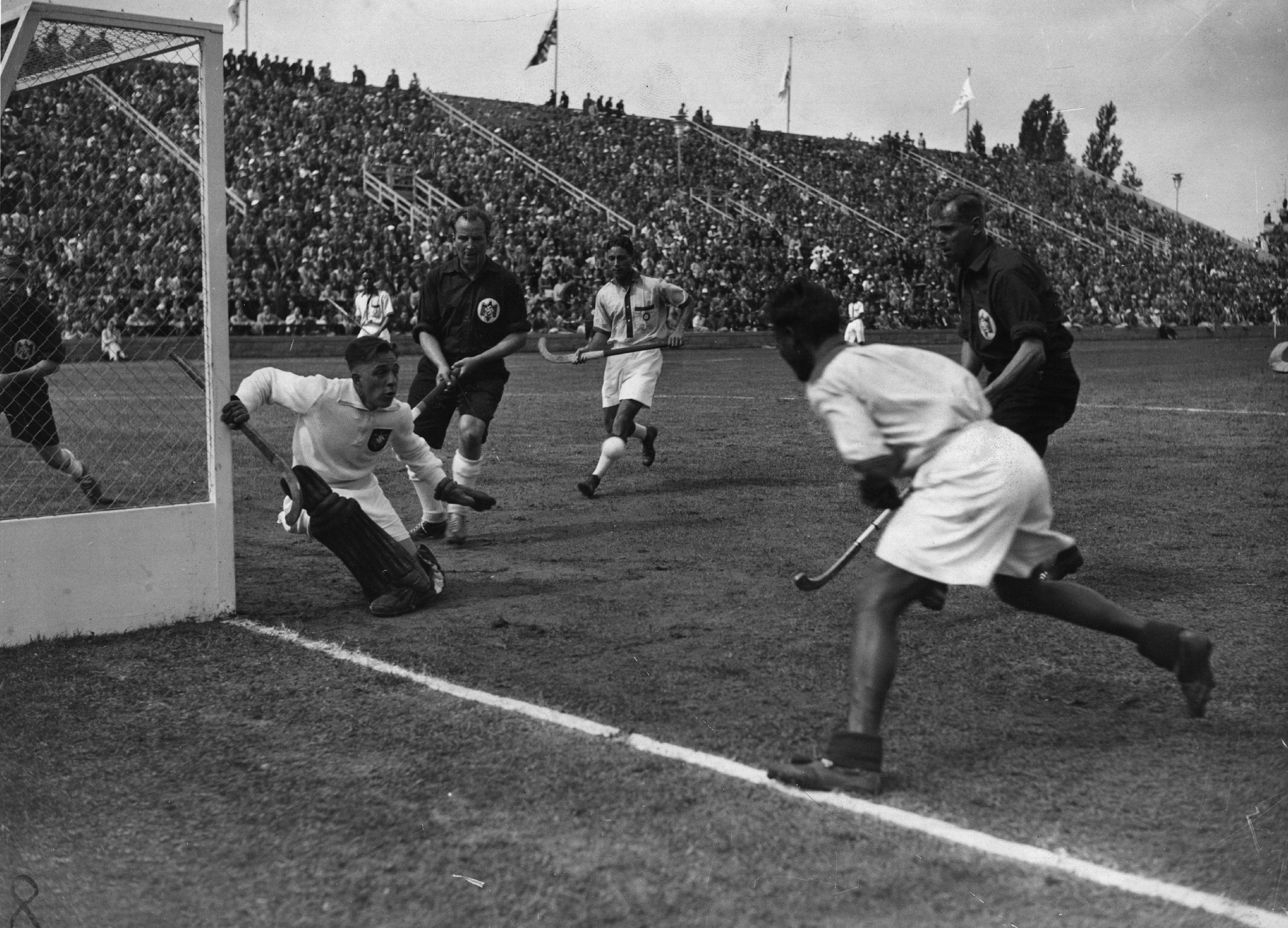 Una delle partite di hockey sul prato del torneo olimpico