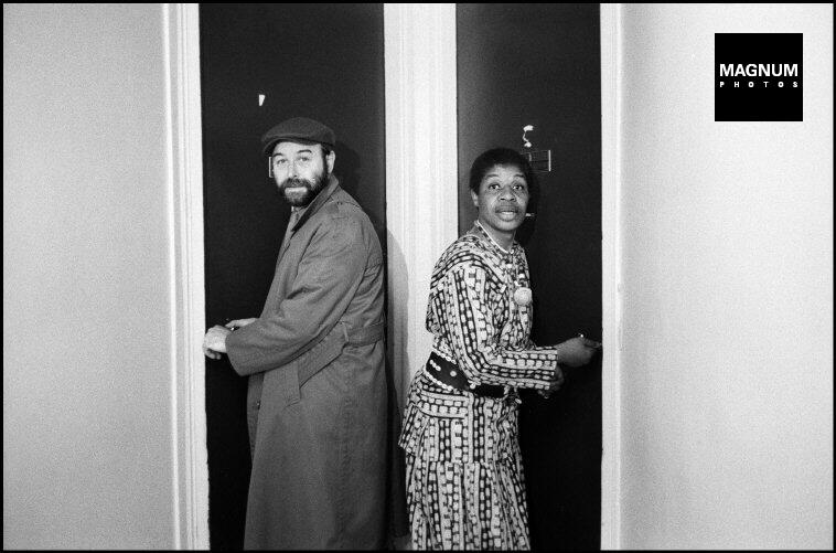 Il contrabbassista Henri Texier (Michel Portal Unit) con Malachi Favors al Théâtre Musical de Paris © (Guy Le Querrec)/Magnum/Contrasto 