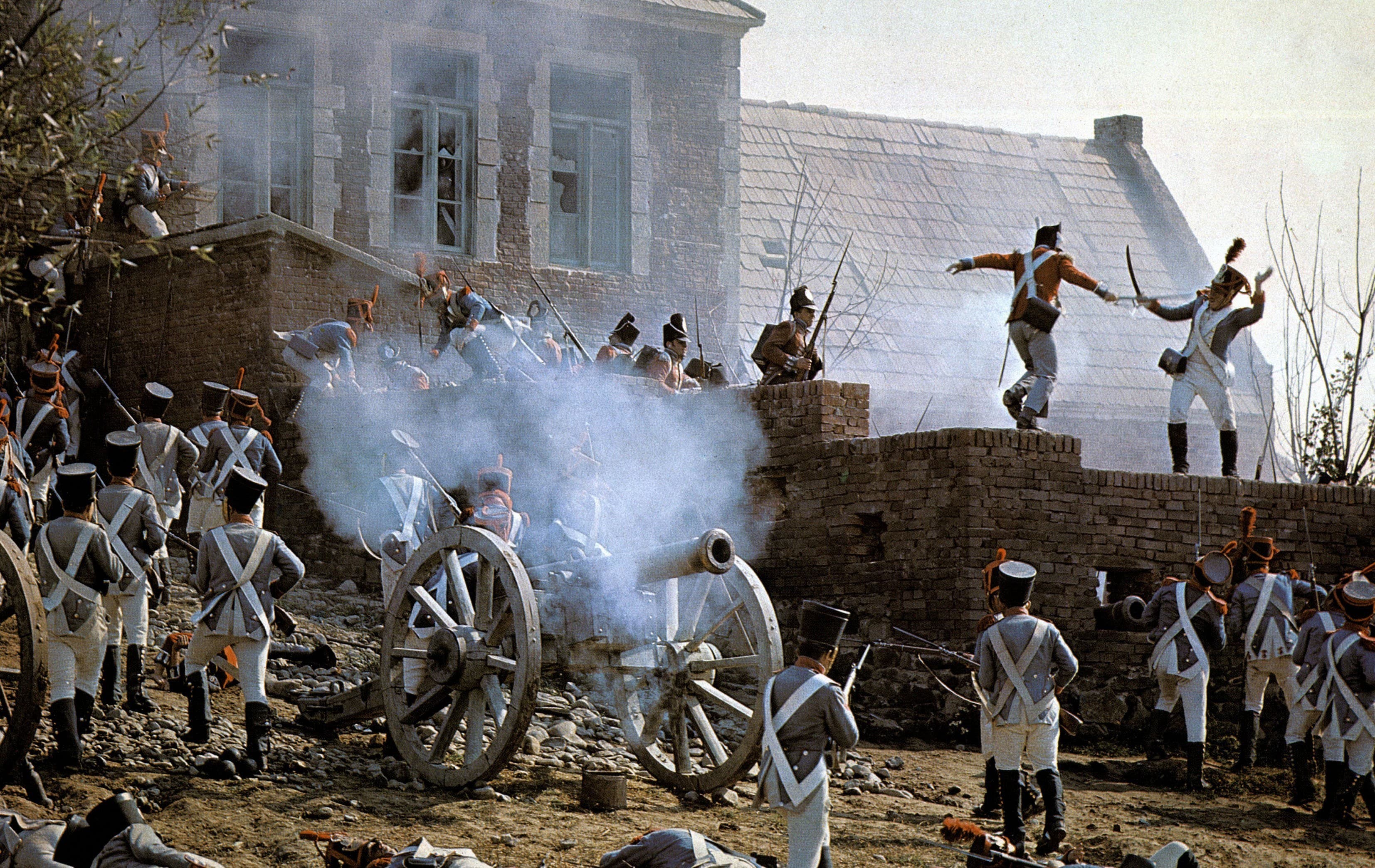 Una scena di battaglia del film "Waterloo" del 1970