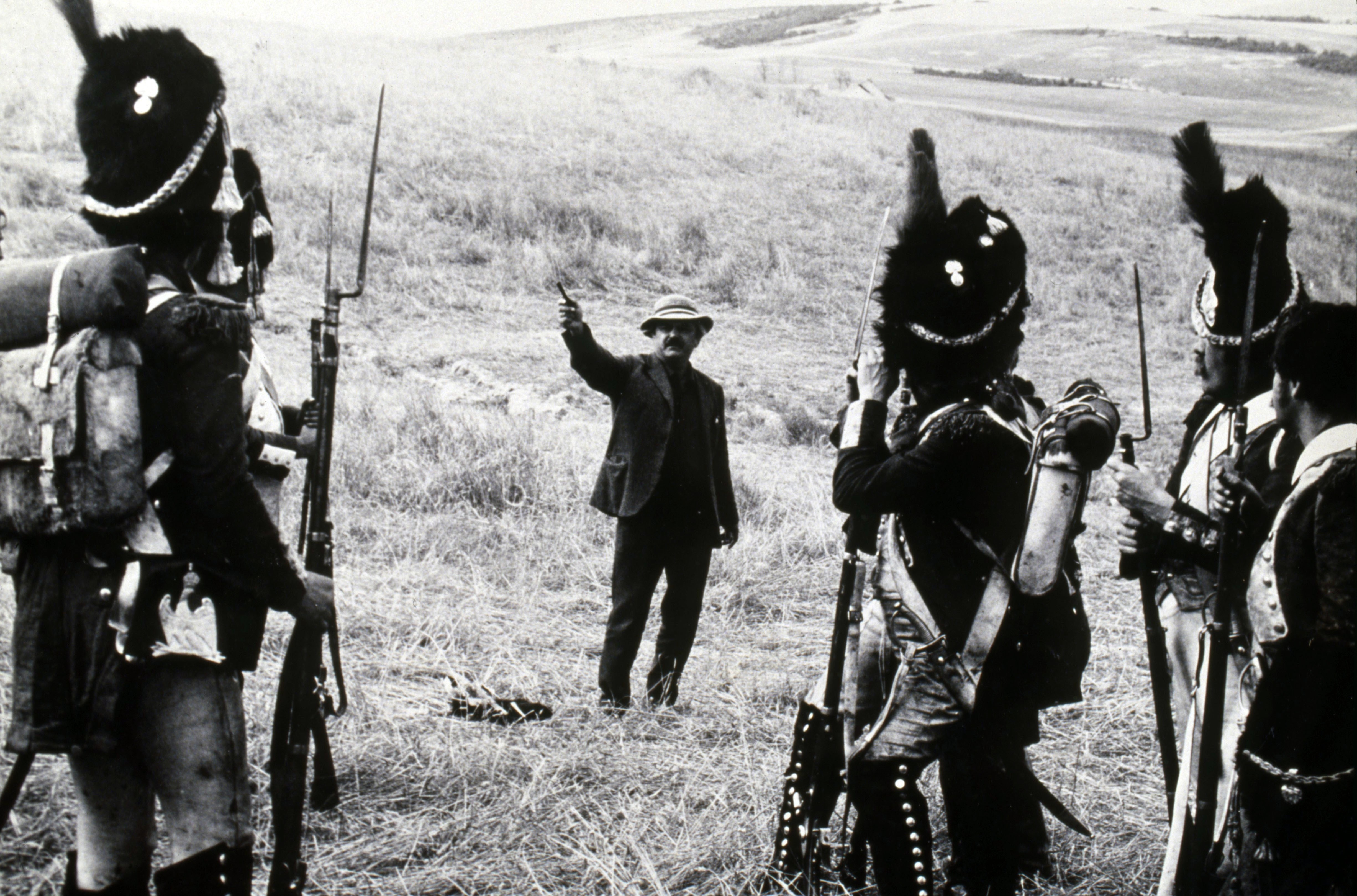 Il regista Sergej Bondarčuk durante le riprese del film "Waterloo", 1970