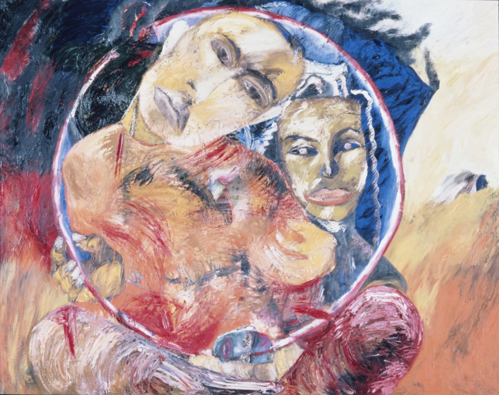 11. Francesco Clemente, Il cerchio di Milarepa, 1982, olio su tela, 200x250cm, Castello di Rivoli Museo d’Arte Contemporanea, Torino