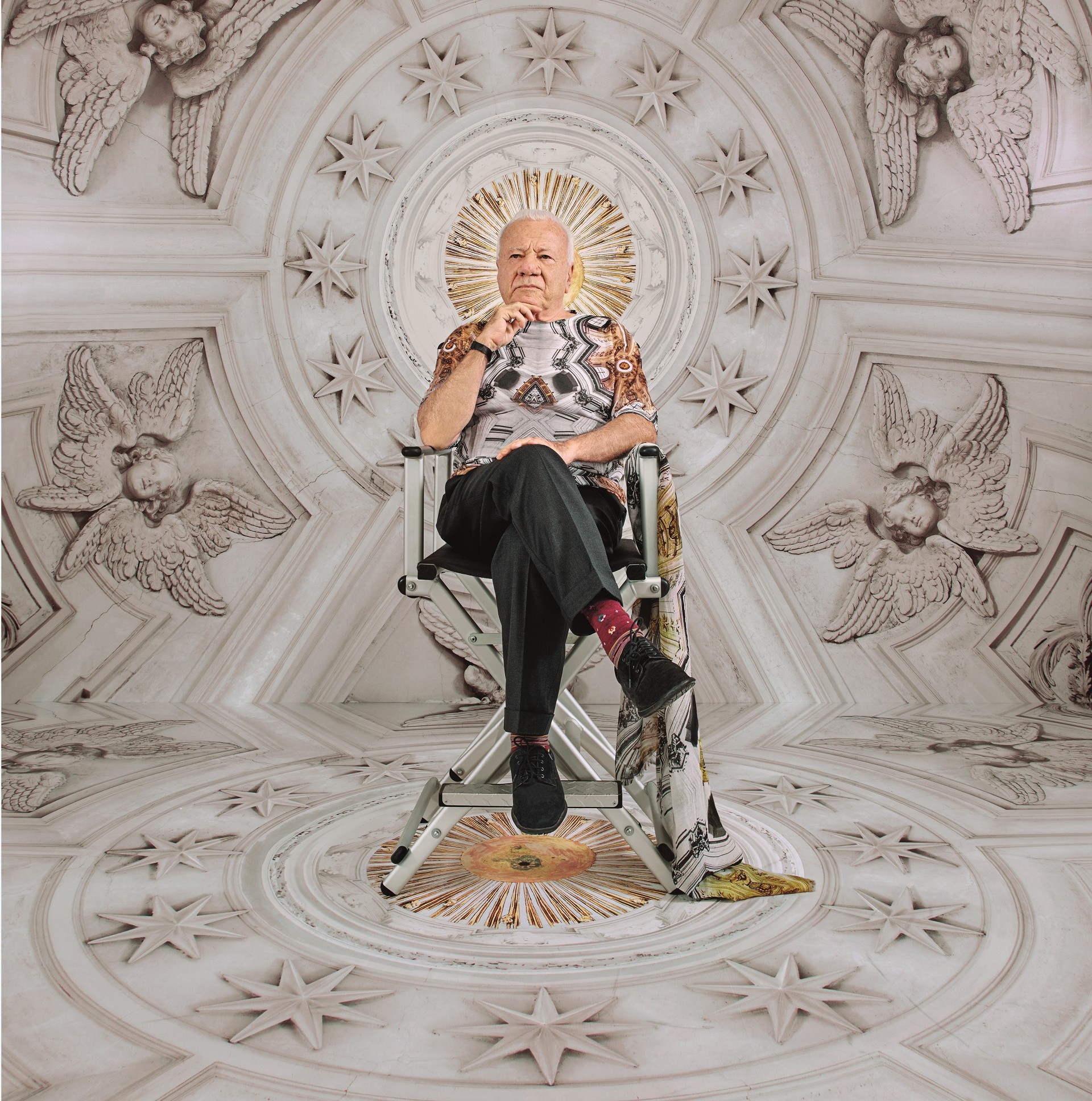9. Achille Bonito Oliva, Achille Bonito Oliva per OVS Arts of Italy, 2016 © Photo Pierpaolo Ferrari