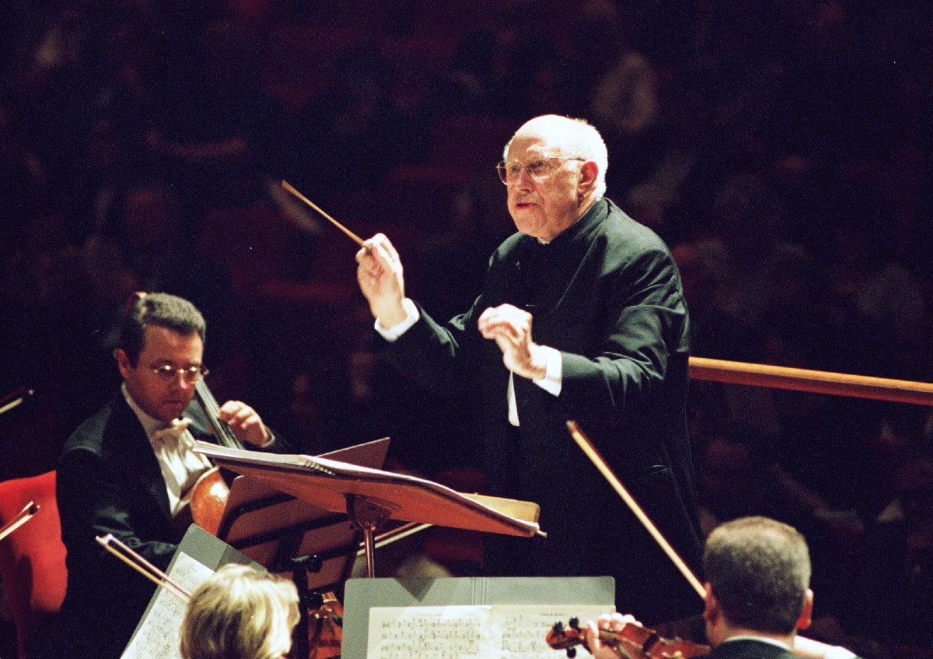 Mstislav Rostropovič con l'Orchestra Rai in un concerto del 2000