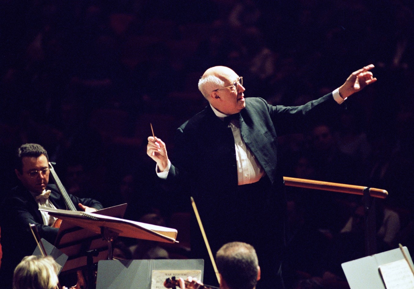 Mstislav Rostropovič con l'Orchestra Rai in un concerto del 2000