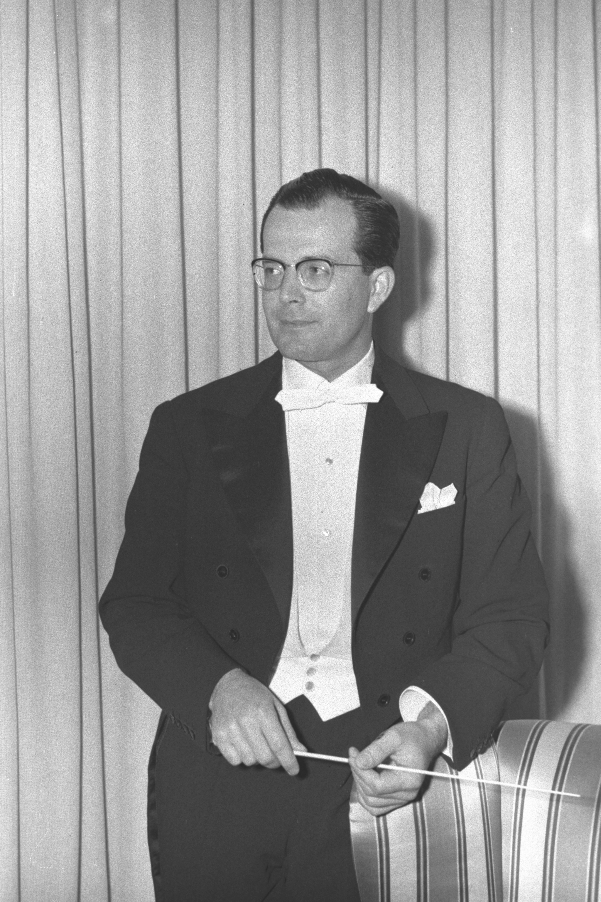 Wolfgang Sawallisch in una foto del 1955. Dalle Teche Rai