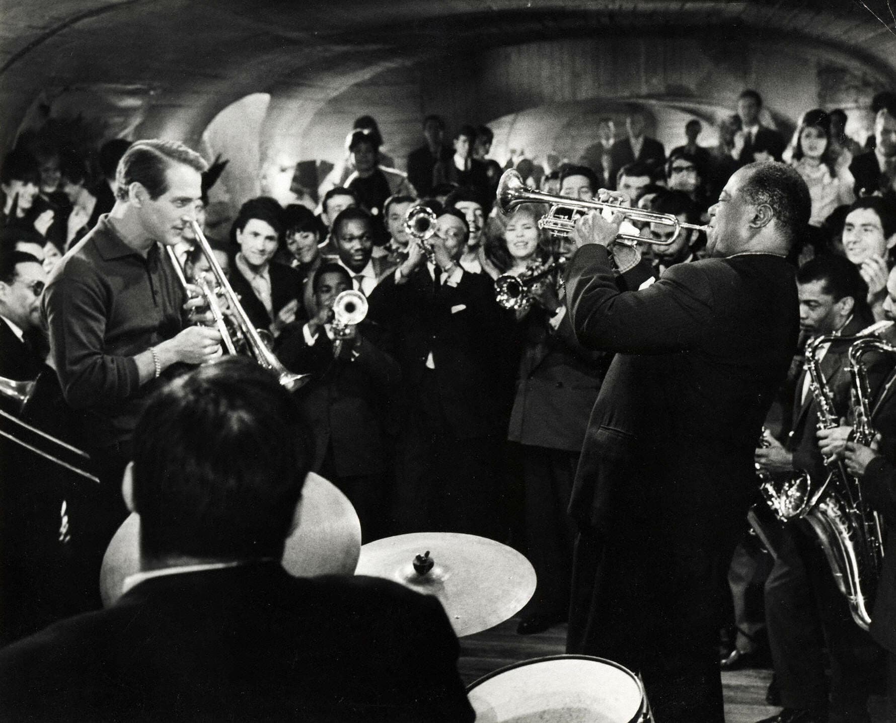"Paris Blues" del 1961. Armstrong suona con l'attore Paul Newman