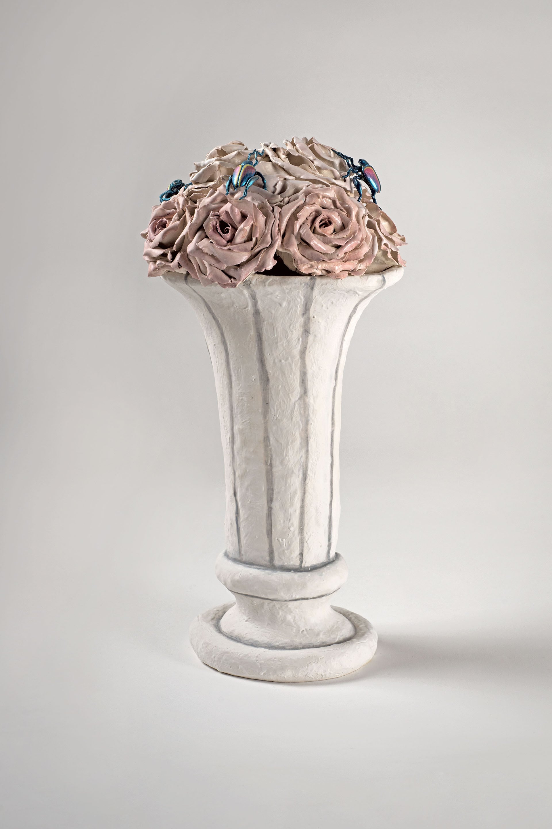 “Per Morandi”, 2020, ceramica policroma, cm. h. 36 x 20 x 17,5