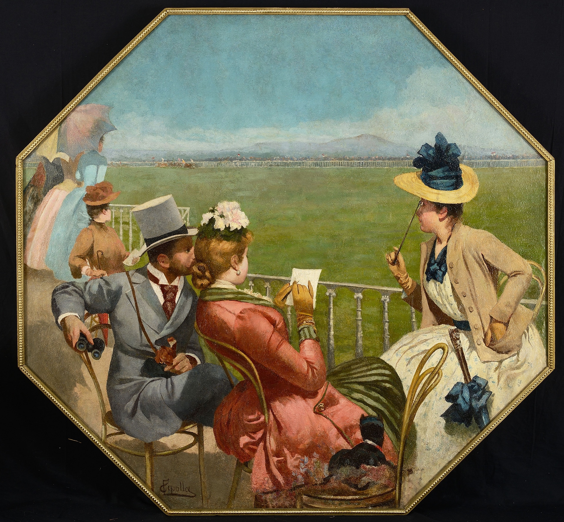 Fabio Cipolla "Alle corse", 1890. Spoleto Fondazione Marignoli di Montecorona