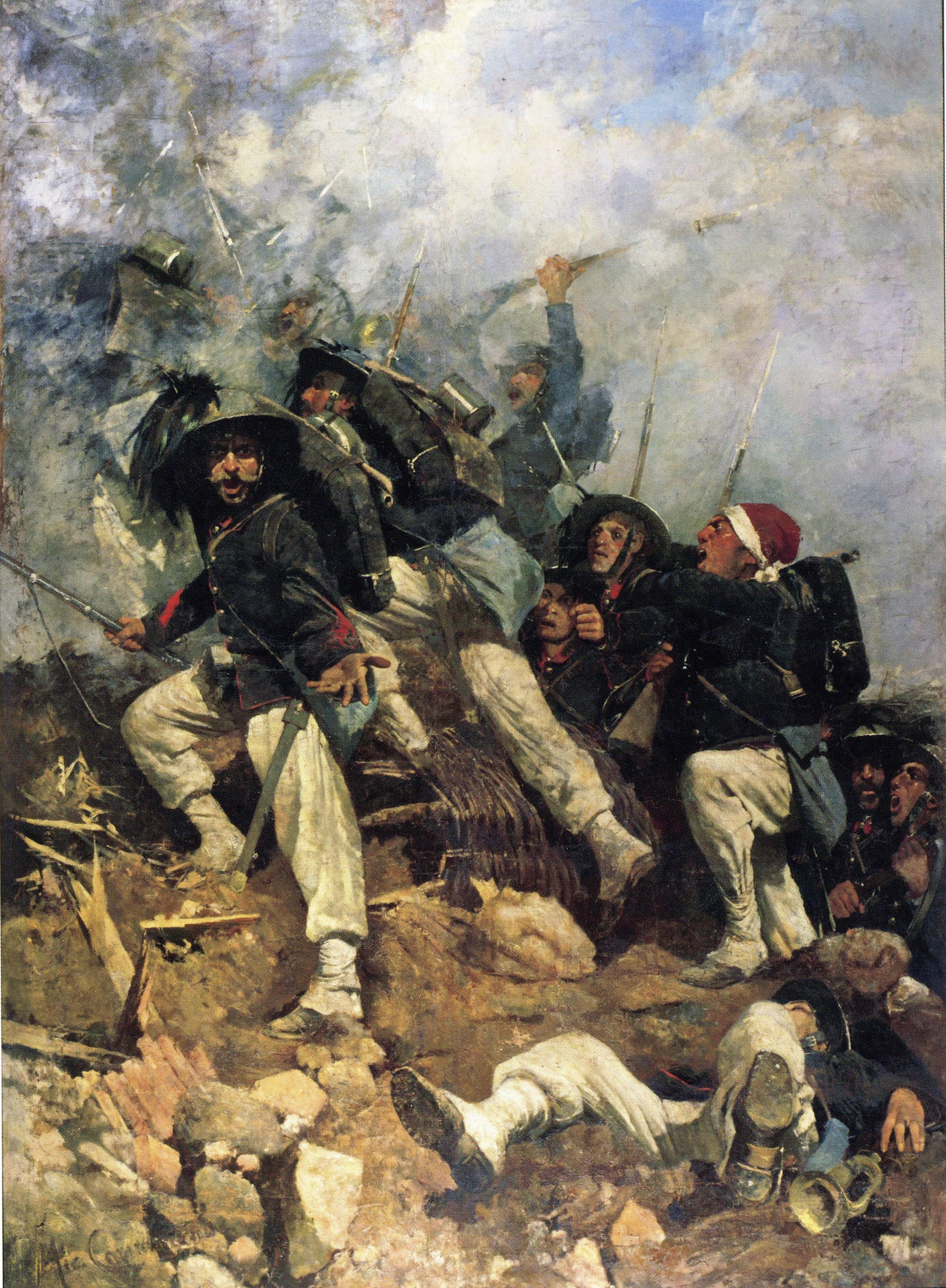 Michele Cammarano" La presa di Porta Pia", 1870. Collezione privata, Courtesy Galleria W. Apolloni, Roma