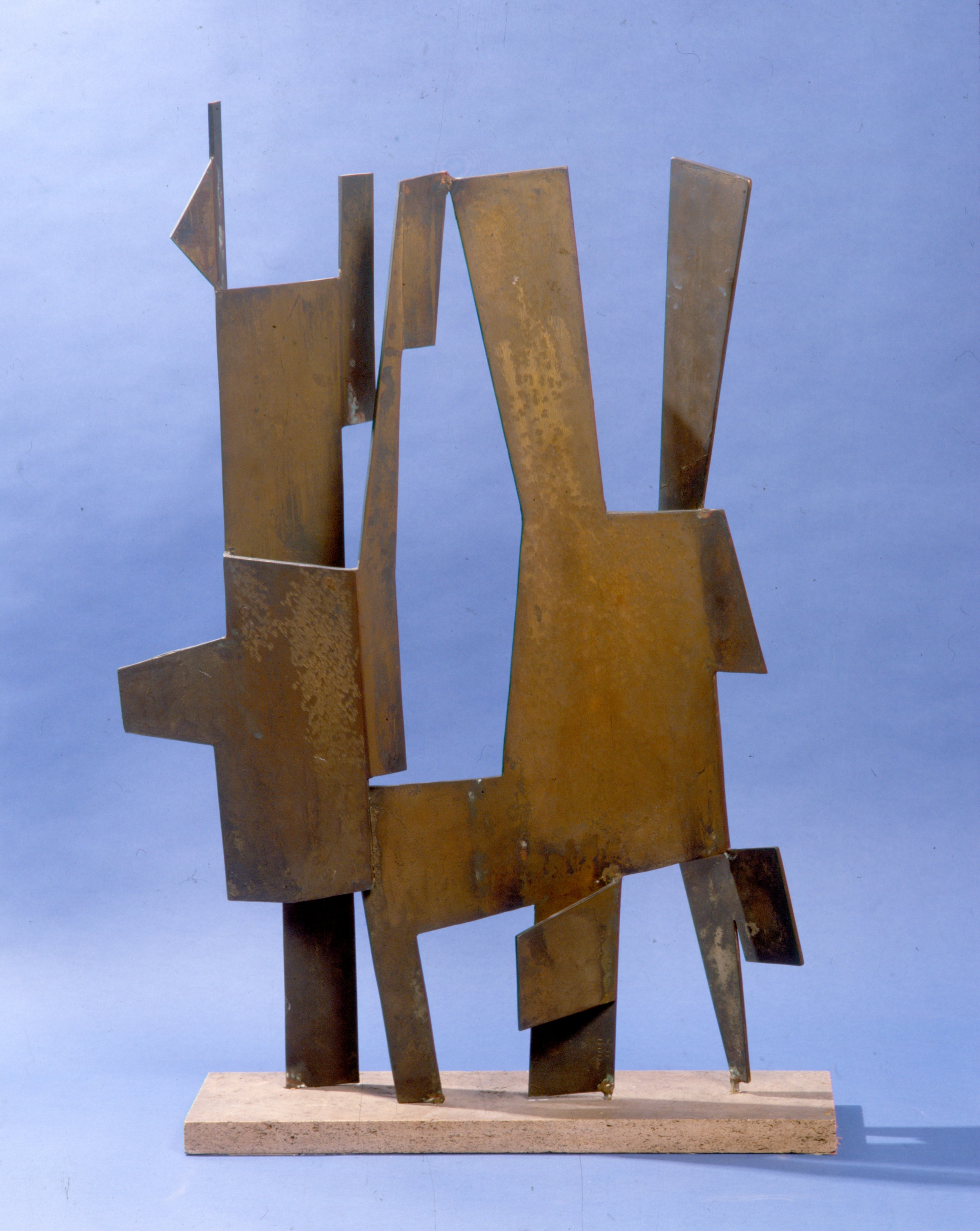 Pietro Consagra, Colloquio, 1952. Bronzo. Fusione a terra delle singole parti e saldatura, 94.5 x 60 x 17 cm. Collezione privata, Lugano © 2021, ProLitteris, Zurich 