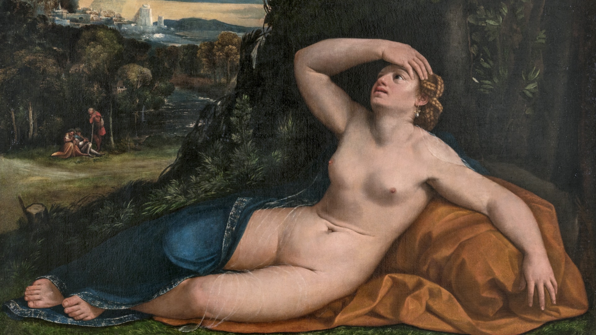 Giovanni Francesco di Niccolò de Luteri detto Dosso Dossi, Il risveglio di Venere, 1524 – 1525 circa. Olio su tela, 120 x 157 cm. Bologna, Quadreria di Palazzo Magnani, proprietà Unicredit. 