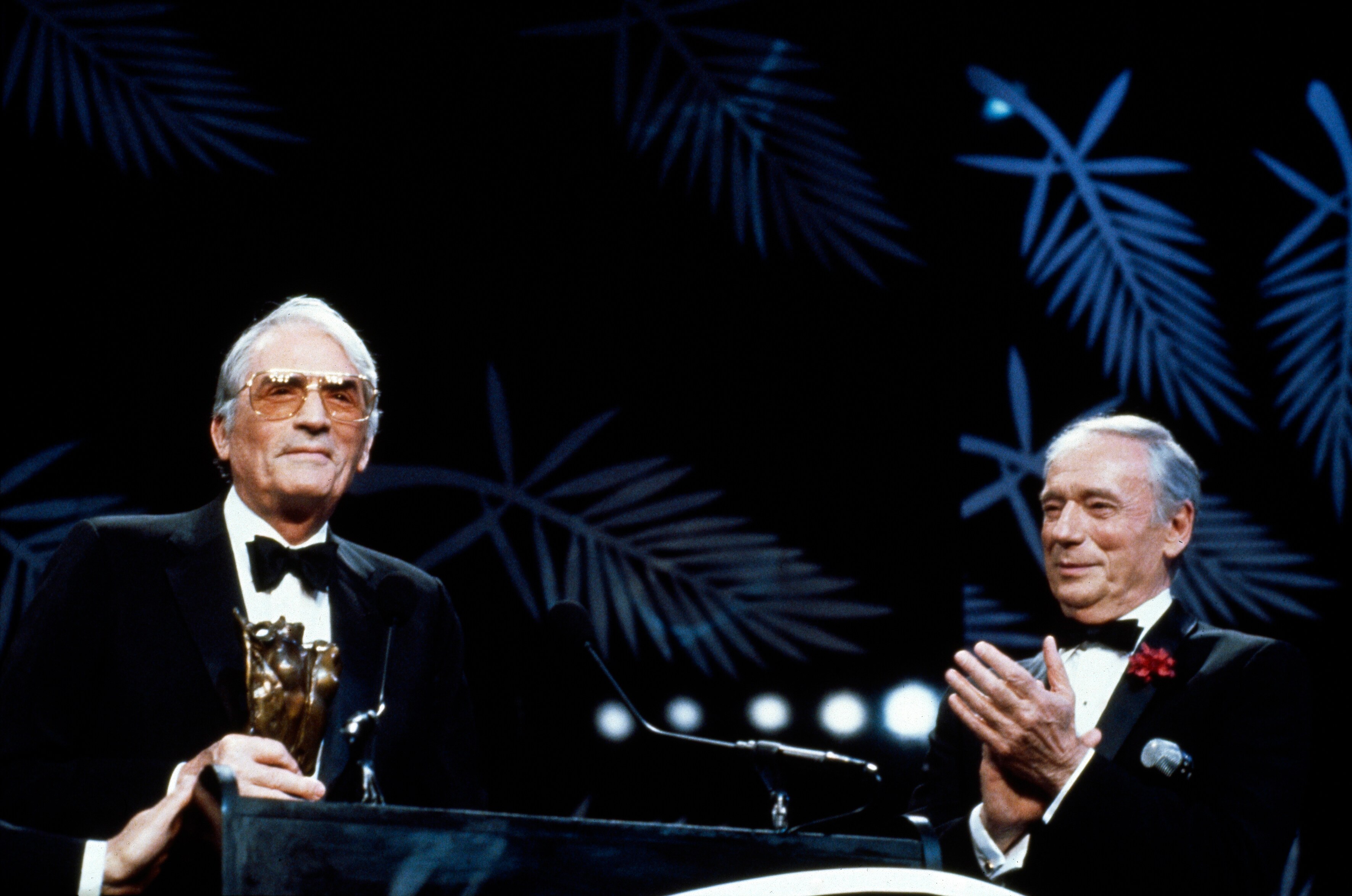 Con Gregory Peck a Cannes nel 1989