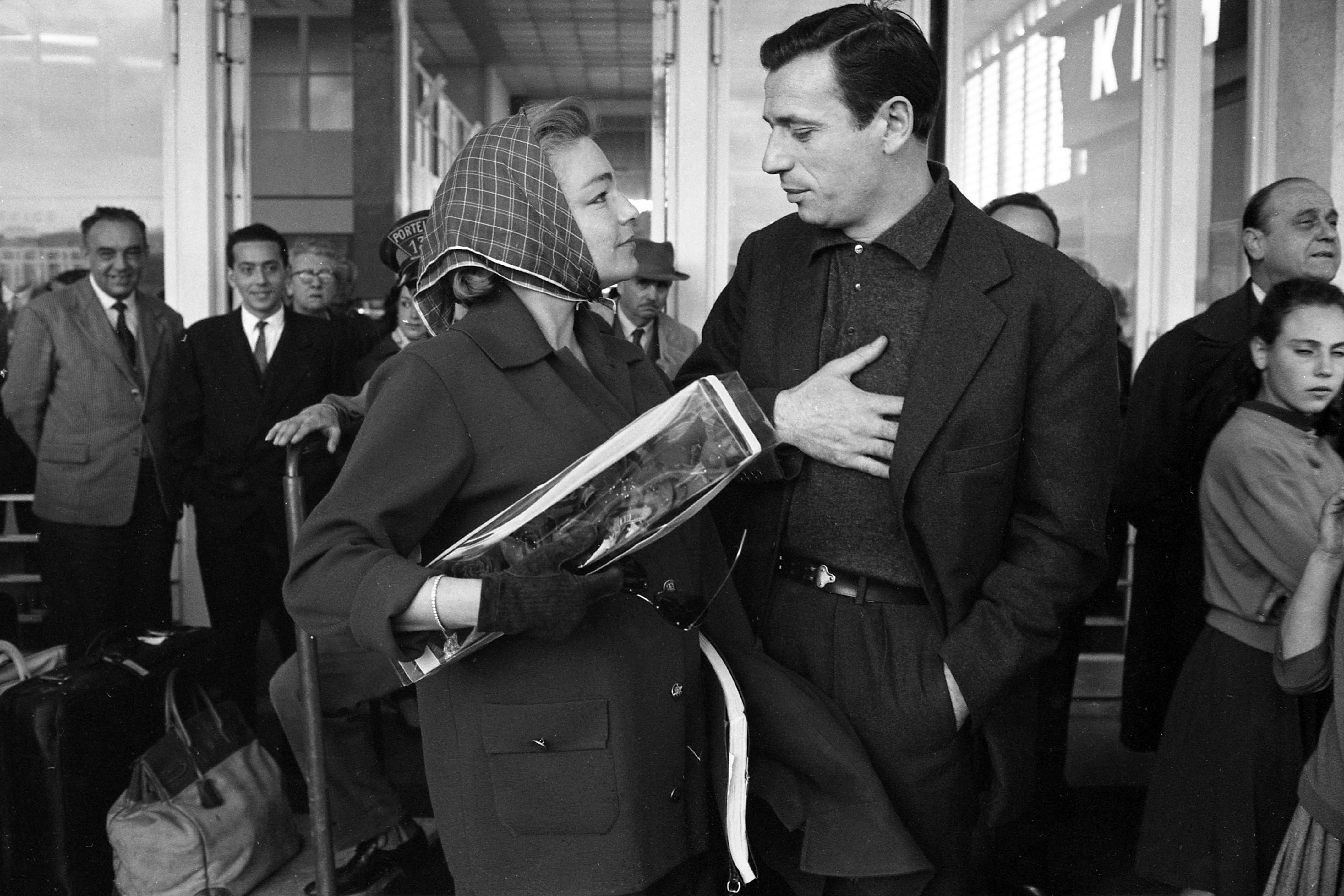 Cannes 1959, Yves con la moglie Simone Signoret