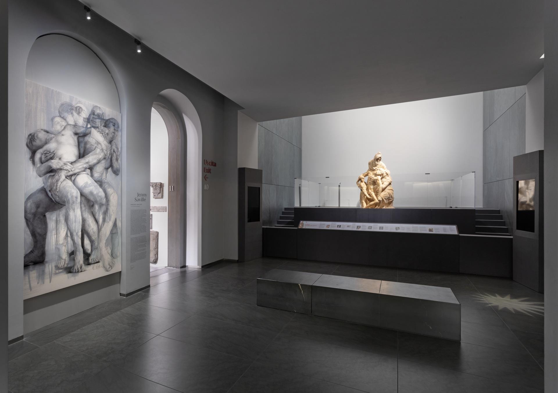 Jenny Saville Firenze, Installation view, Museo dell’Opera del Duomo © Jenny Saville. Tutti i diritti riservati, DACS 2021 Foto: Sebastiano Pellion di Persano Courtesy Gagosian