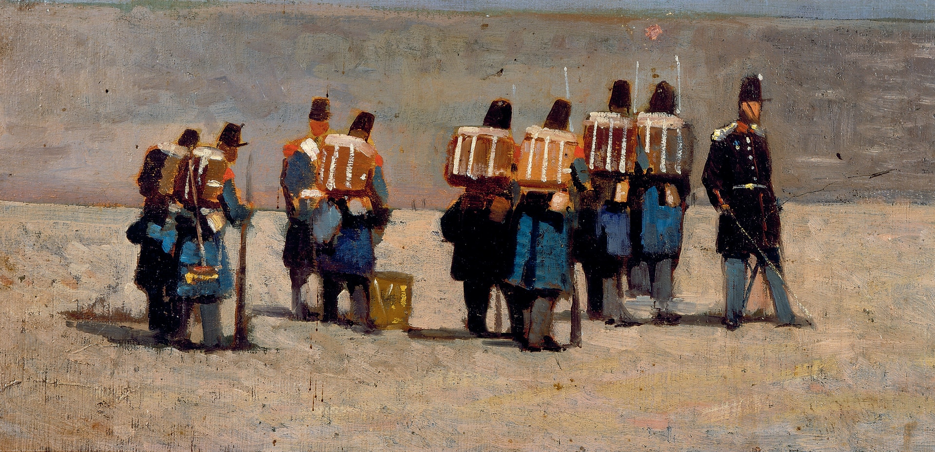 Giovanni Fattori: Soldati francesi del ’59, 1859 ca. olio su tavola, 15,5 x 32 cm Istituto Matteucci, Viareggio © Istituto Matteucci, Viareggio 