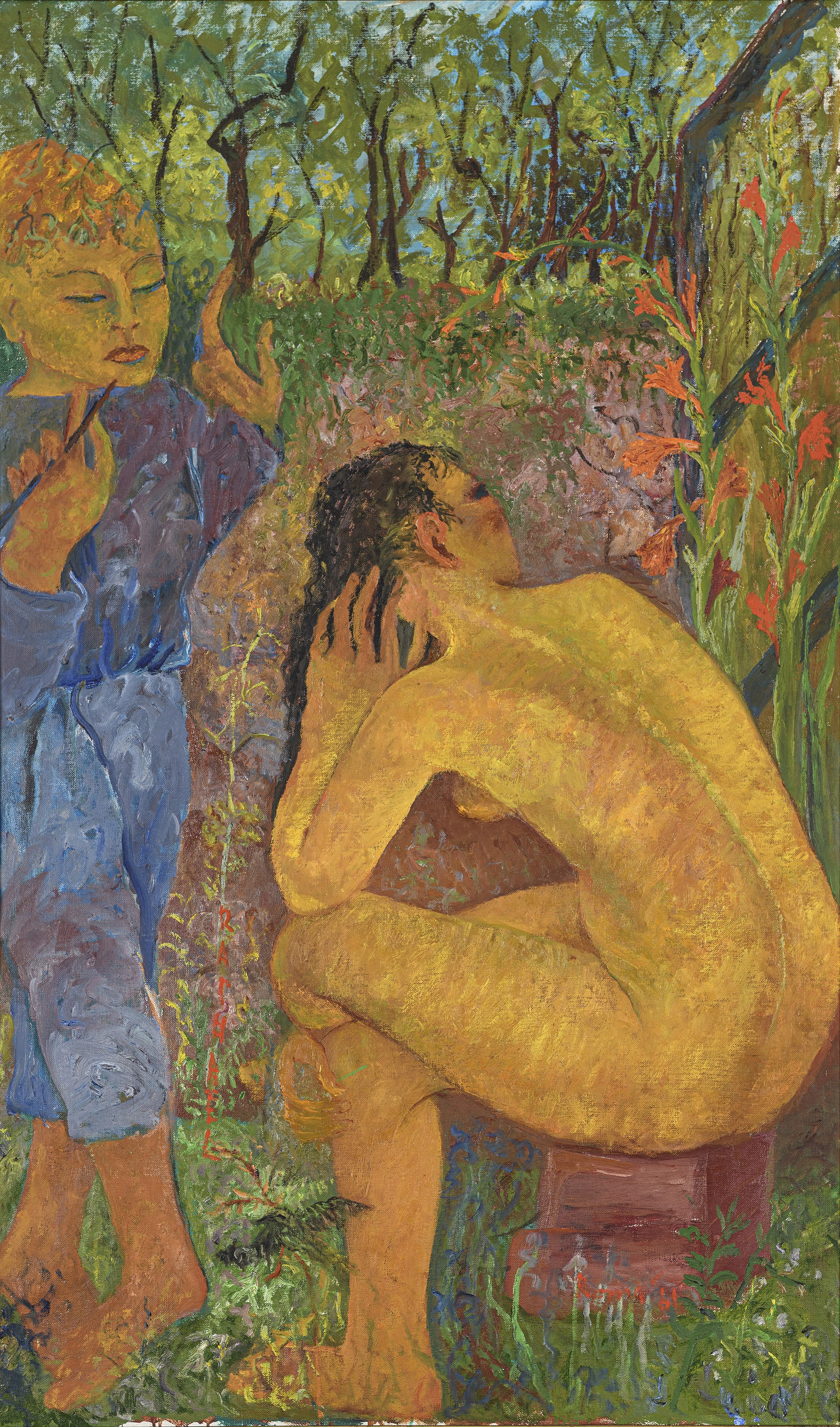 Antonietta Raphaël “Io e i miei fantasmi”, 1961. Olio su tela cm 123,5x74 Collezione Berti, Roma 