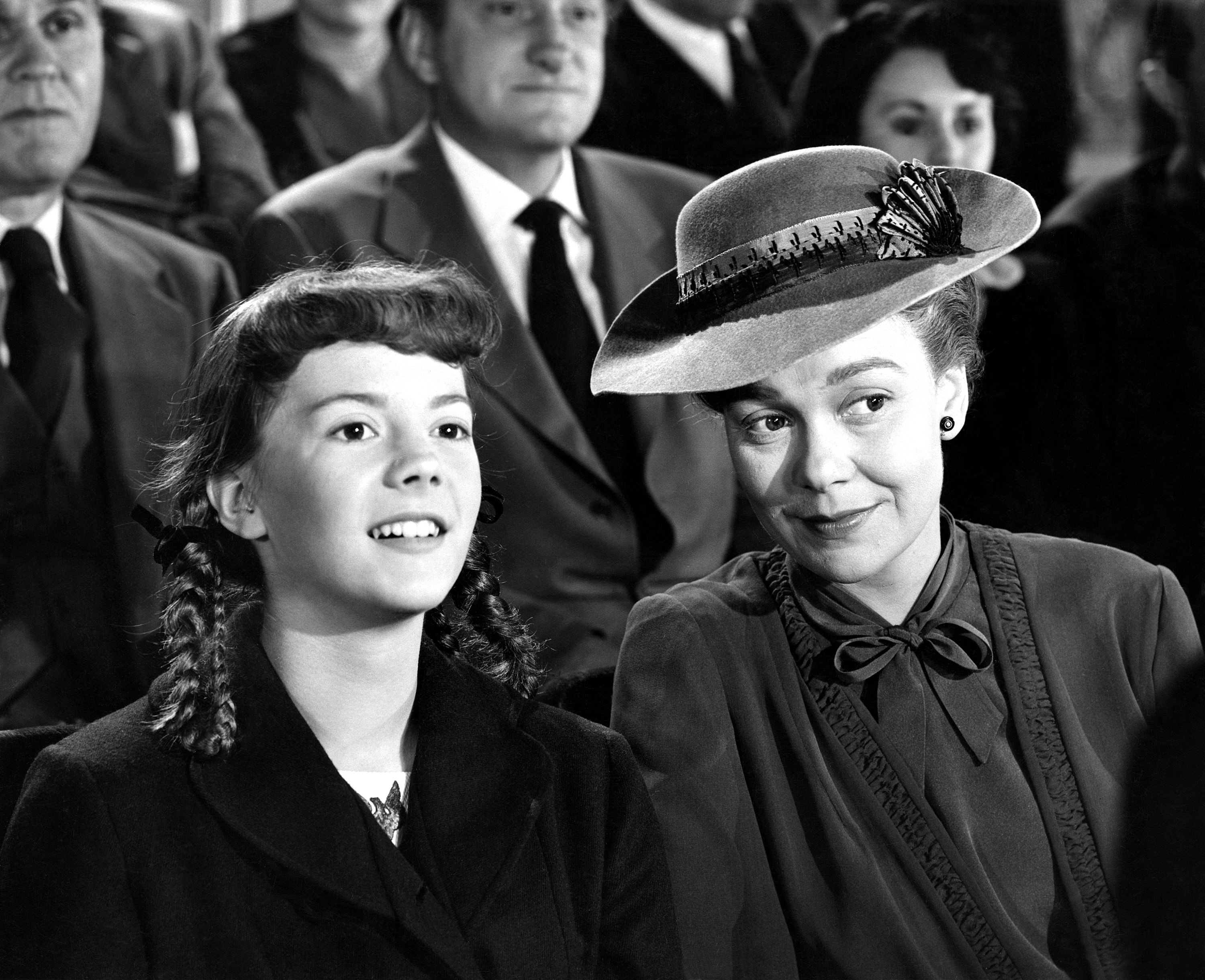 Natalie a 15 anni con l'attrice Jane Wyman nel 1951. Il film si intitola "Più forte dell'amore"